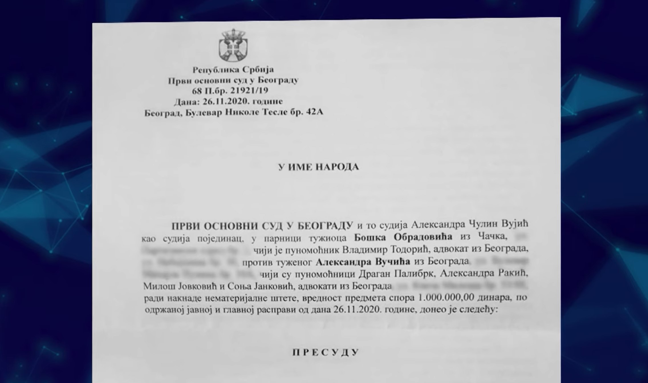 Medju Nama
Predsednik kriv - Sve tužbe protiv Vučića