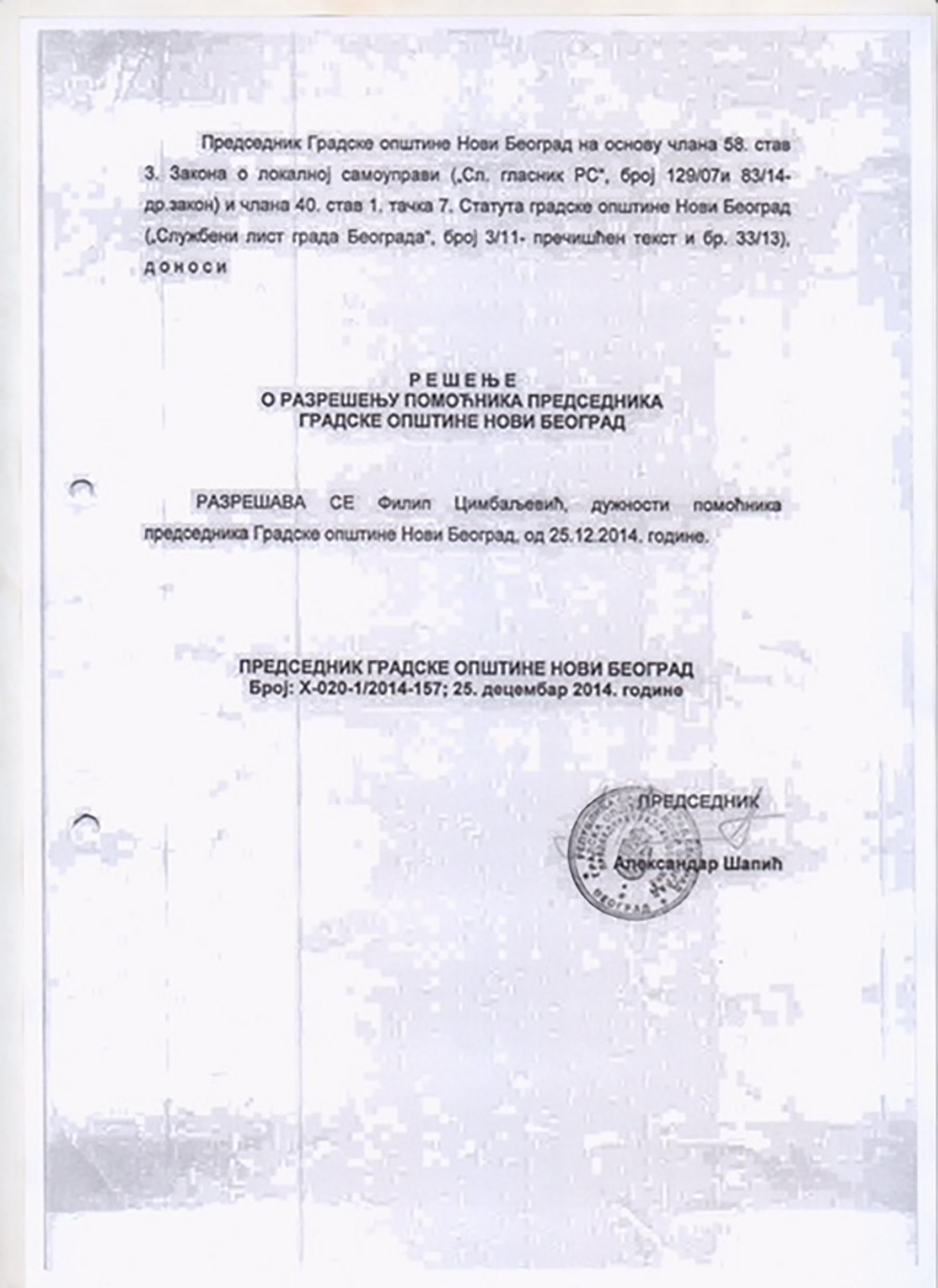 Aleksandar Sapic dokumentacija