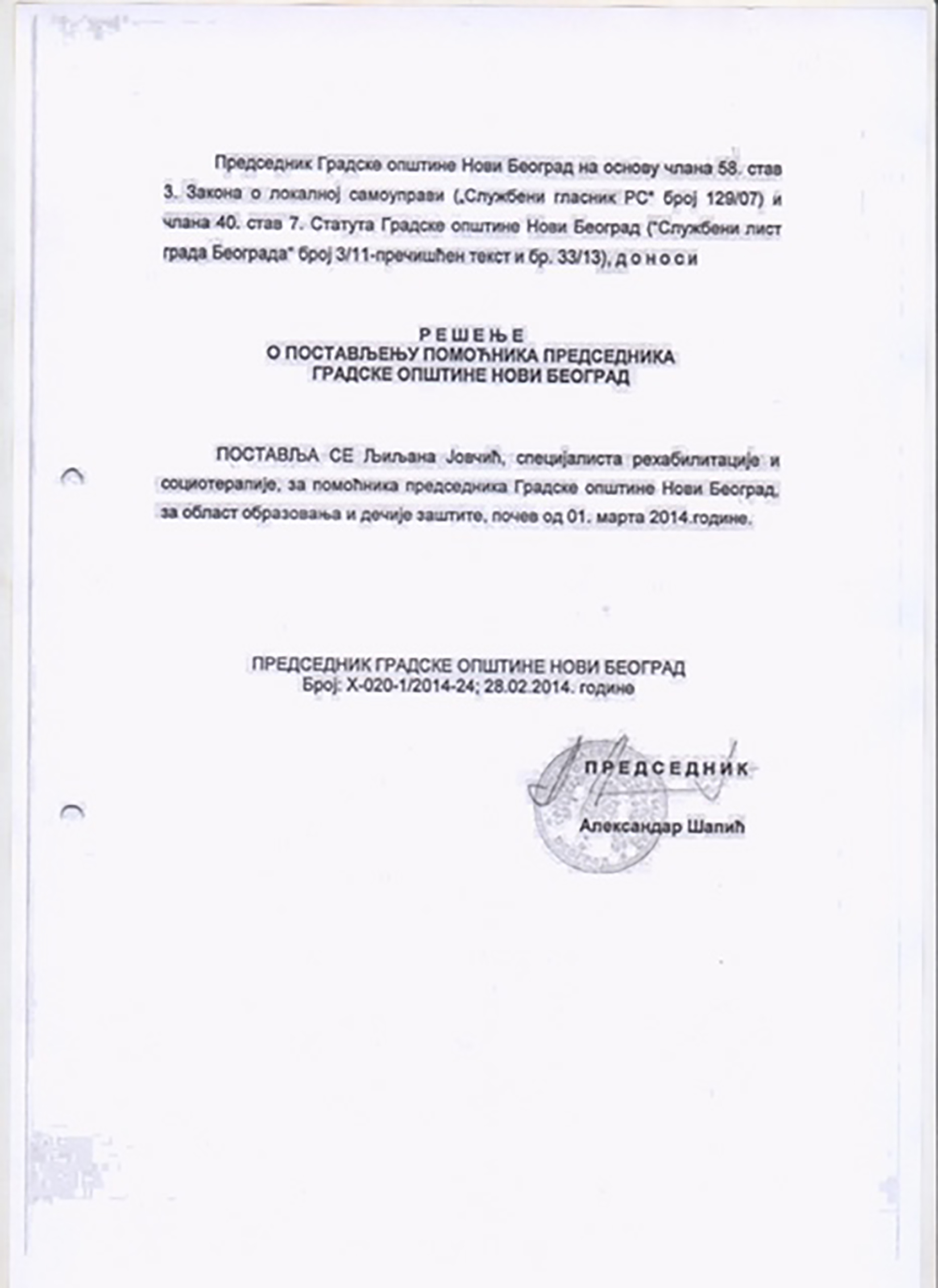 Aleksandar Sapic dokumentacija