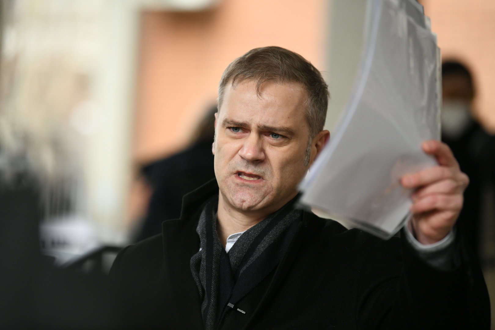 Beograd 09.12.2020. Stranka Slobode i pravde i Borko Stefanovic predaju krivicnu prijavu ispred Treceg suda