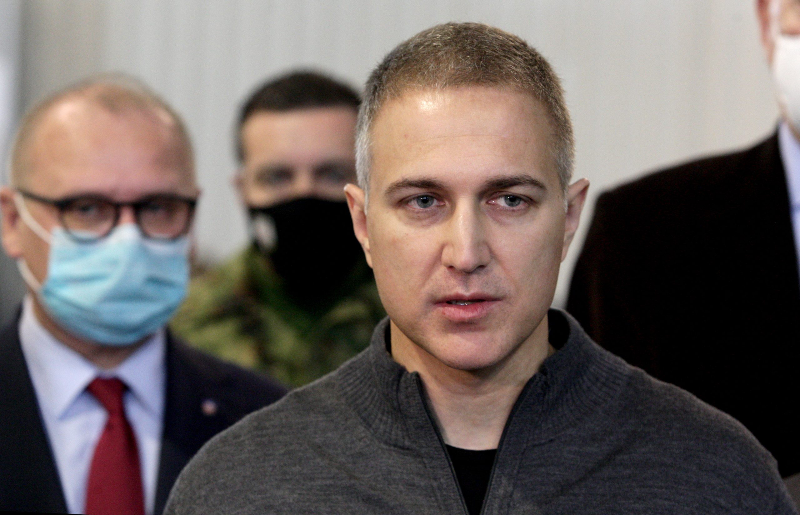 Beograd, 19. januara 2021 - Pocela vakcinacija vojske na Beogradskom sajmu. Vakcinu je primio i ministar odbrane Nebojsa Stefanovic. FOTO TANJUG/ SAVA RADOVANOVIC /bs