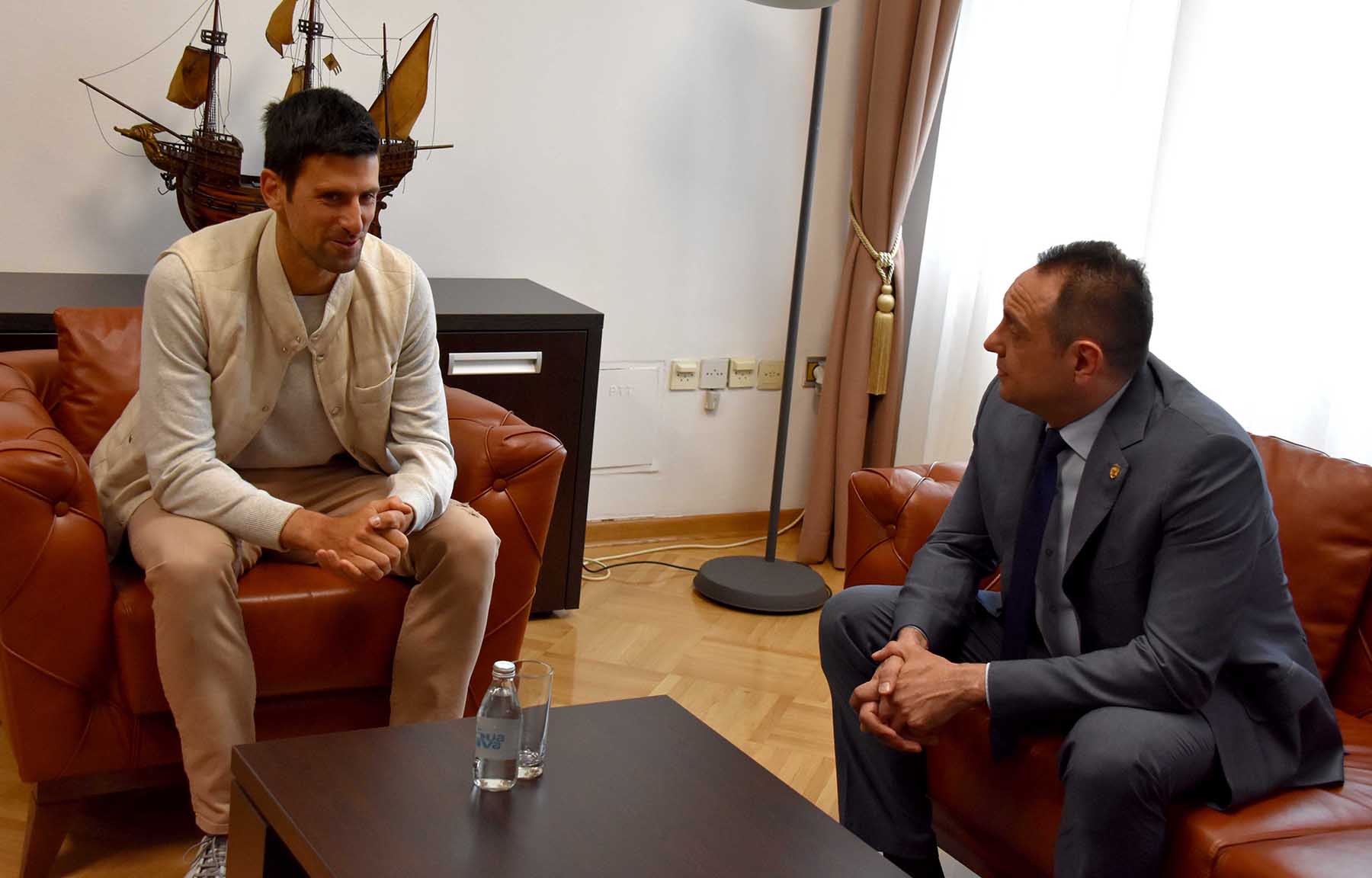 Novak Đoković i Aleksandar Vulin. Foto: MUP Srbije