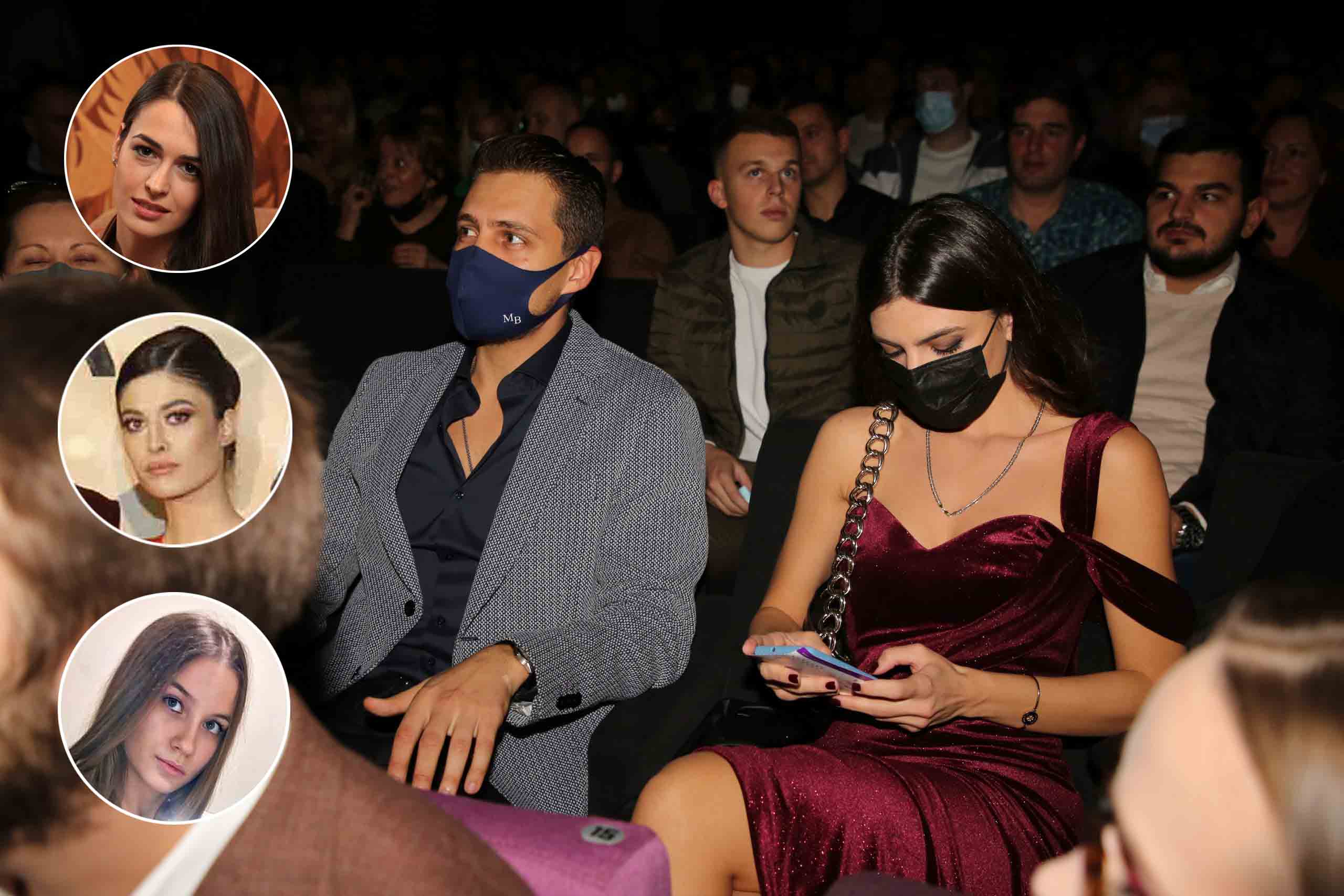 Miloš Biković i devojke. Brankica Sebastijanović, Barbara Tatalović, Arina Vološina, kombo Foto: Dragan Mujan/Nova.rs/Zoran Lončarević/E-Stock/Strahinja Kostić/Instagram/arinavoloshina