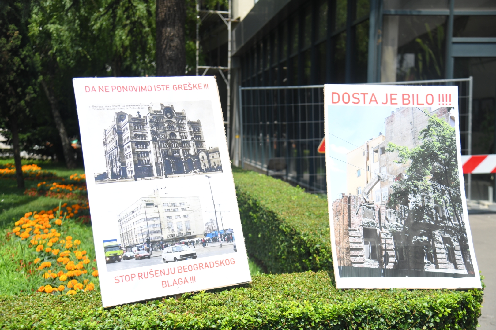 Beograd, 17.07.2021. Protest, opština Vračar, Počeo protest zbog rušenja zgrade na Vračaru Foto: Nemanja Jovanović/Nova.rs