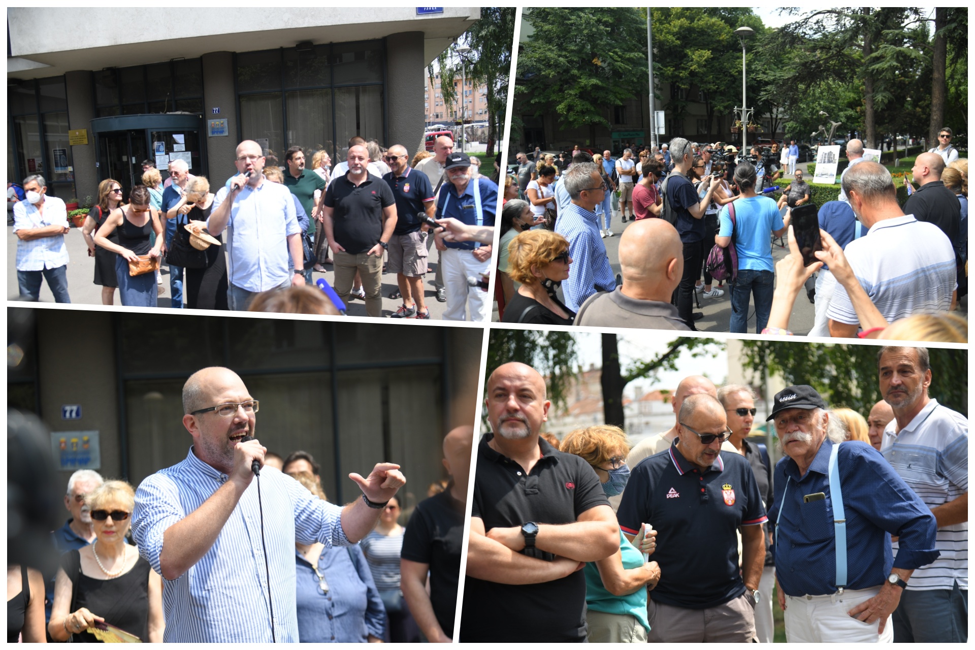 Beograd, 17.07.2021. Protest, opština Vračar, Počeo protest zbog rušenja zgra kombode na Vračaru Foto: Nemanja Jovanović/Nova.rs