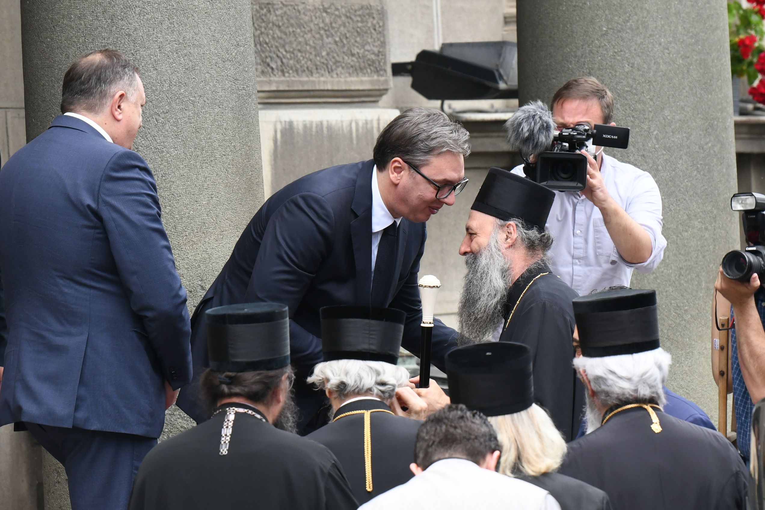 Beograd, 27. maja 2021 -  Vladike SPC dolaze kod predsednika Aleksandra Vucica na rucak. Rucku ce prisustvovati i clan predsednistva BiH Milorad Dodik.