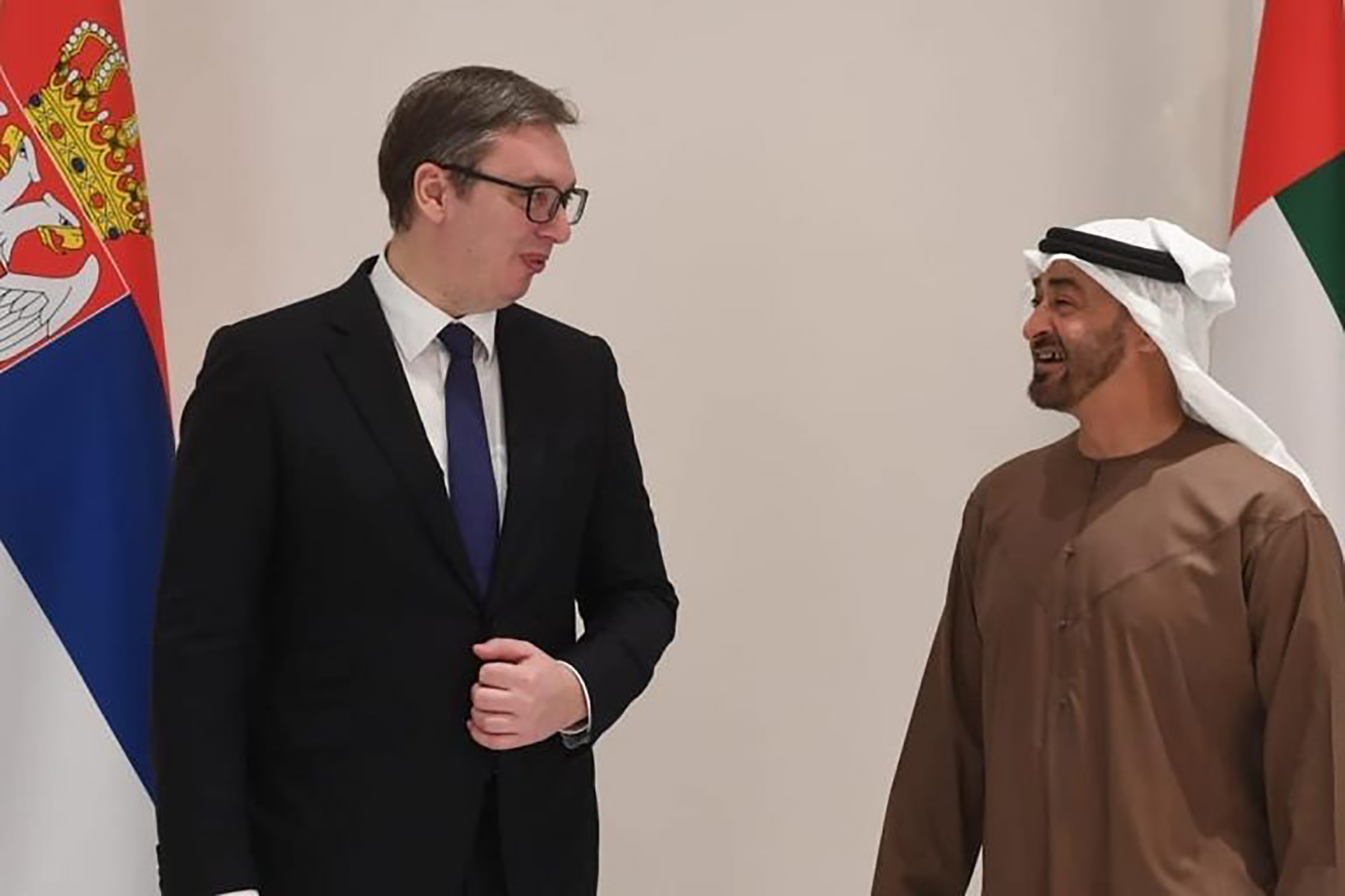 Aleksandar vučić, Šeik Muhamed bin Zajed al Nahjan