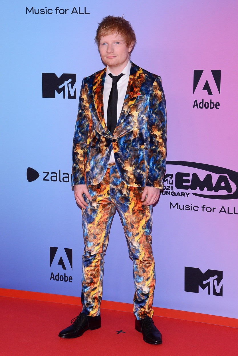Ed Sheeran
2021 MTV Europe Music Awards, Arrivals, Laszlo Papp Budapest Sports Arena, Budapest, Hungary - 14 Nov 2021,Image: 643168734, License: Rights-managed, Restrictions: , Model Release: no, Credit line: - / Shutterstock Editorial / Profimedia