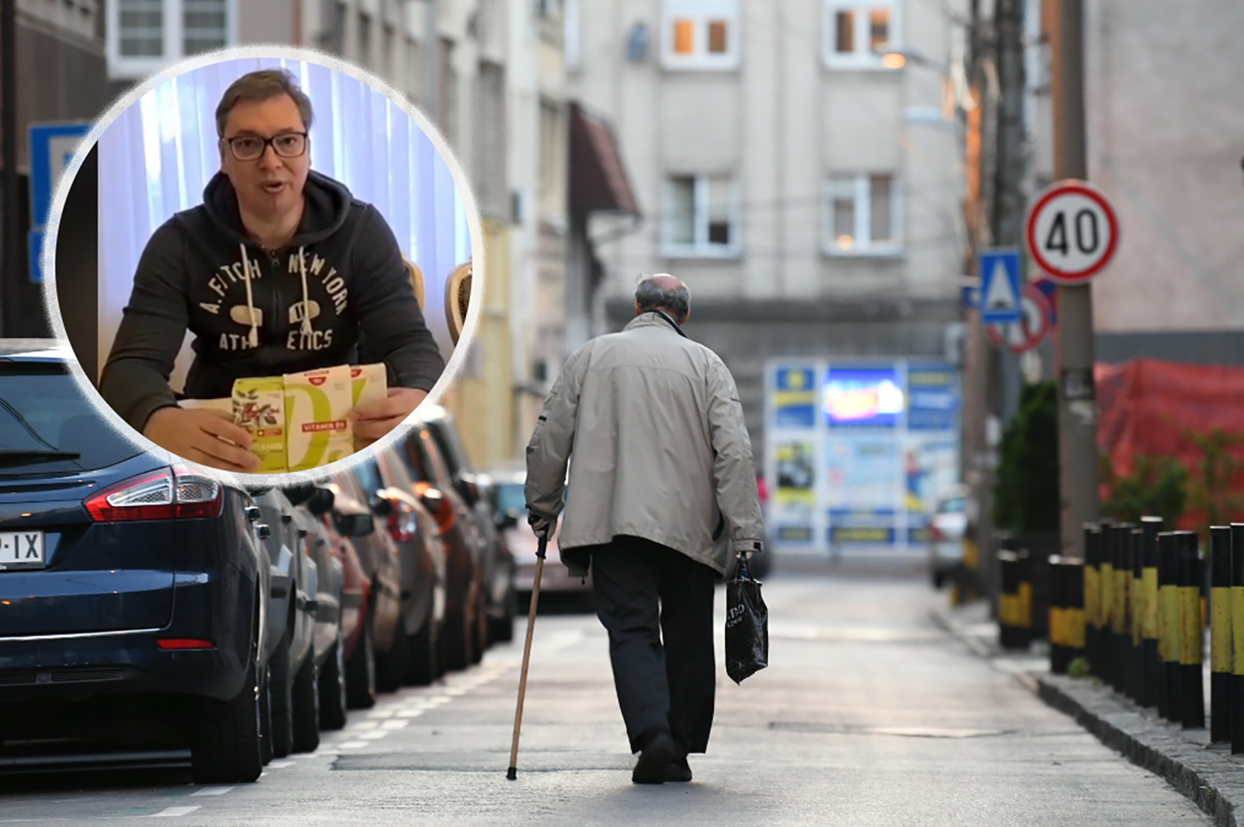Beograd 21.04.2020. Penzioneri u setnji tokom vanrednog stanja u doba koronavirusa, setnja im je dozvoljene u toku policijskog časa kada je ostalim grupama stanovništva zabranjeno kretanje, socijalna distanca, koronavirus Foto:Vesna Lalić