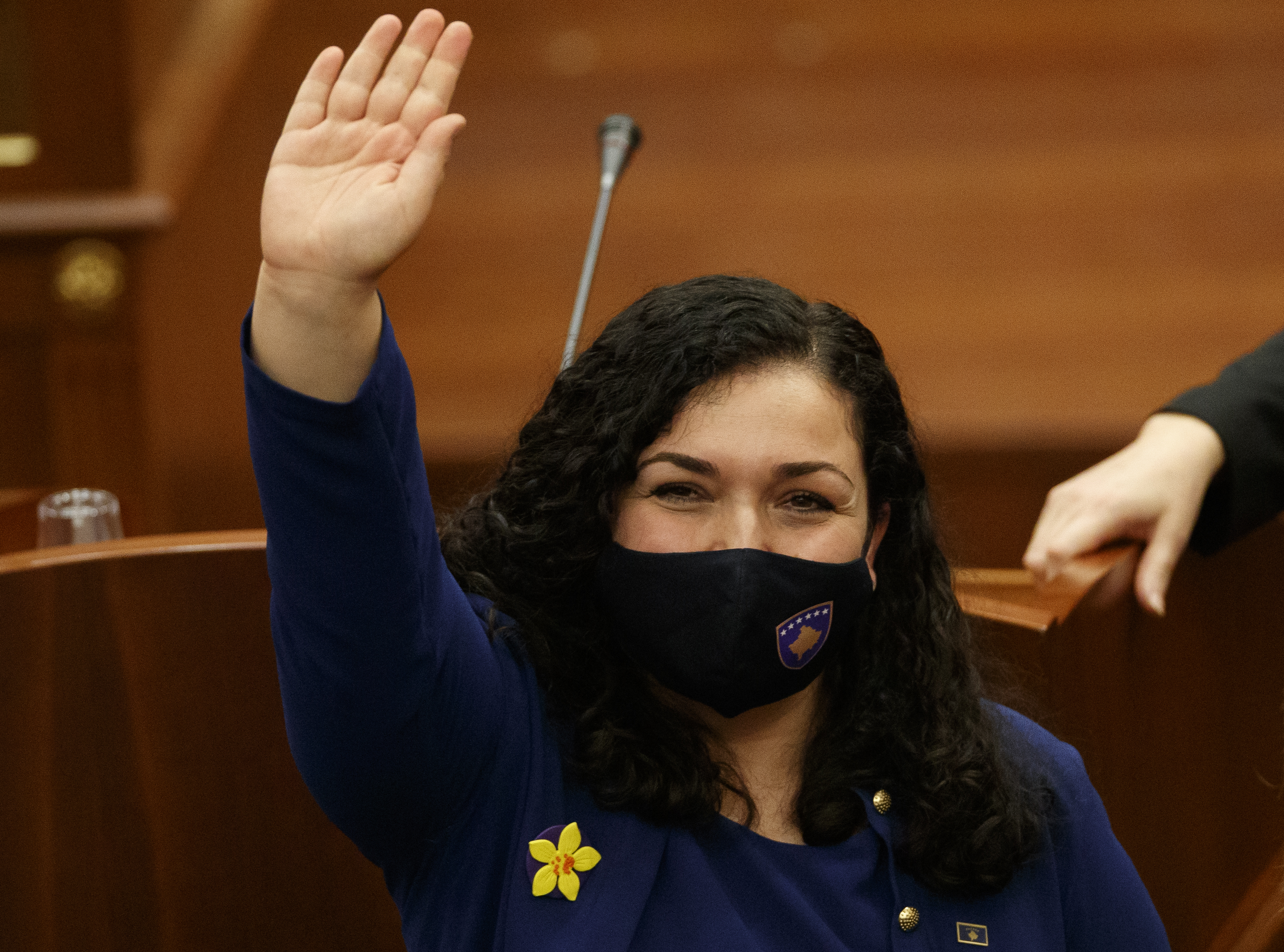 Newly elected Kosovo President Vjosa Osmani sworn at the parliament
