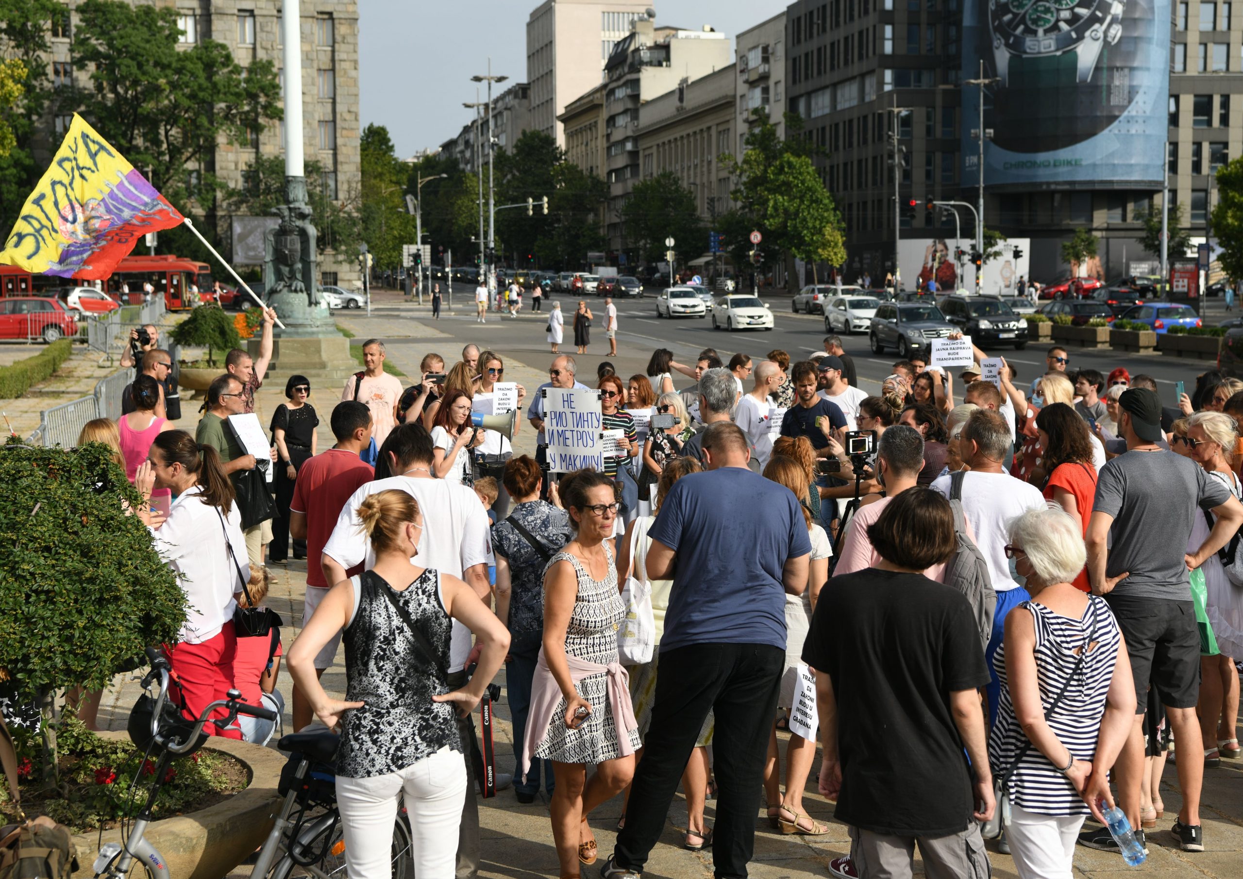 Beograd 26. jul 2021. Protest ispred Skupstine Srbije Vode Srbije Eko straza Foto:Goran Srdanov/Nova.rs