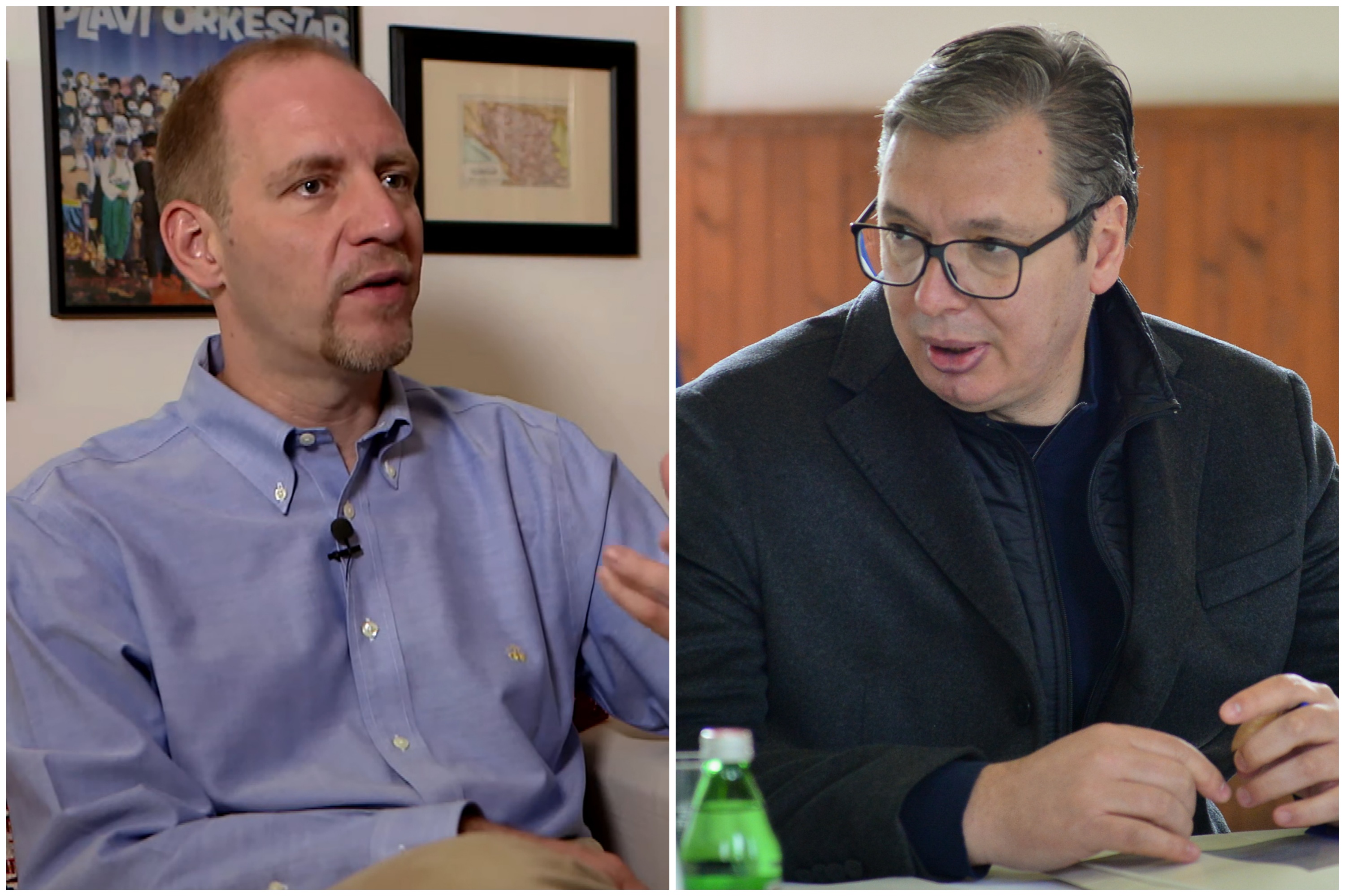 Florijan Biber, Aleksandar Vučić, kombo Foto: Printscreen/YouTube/Bayerischer Rundfunk/TANJUG/ STRAHINJA ACIMOVIC