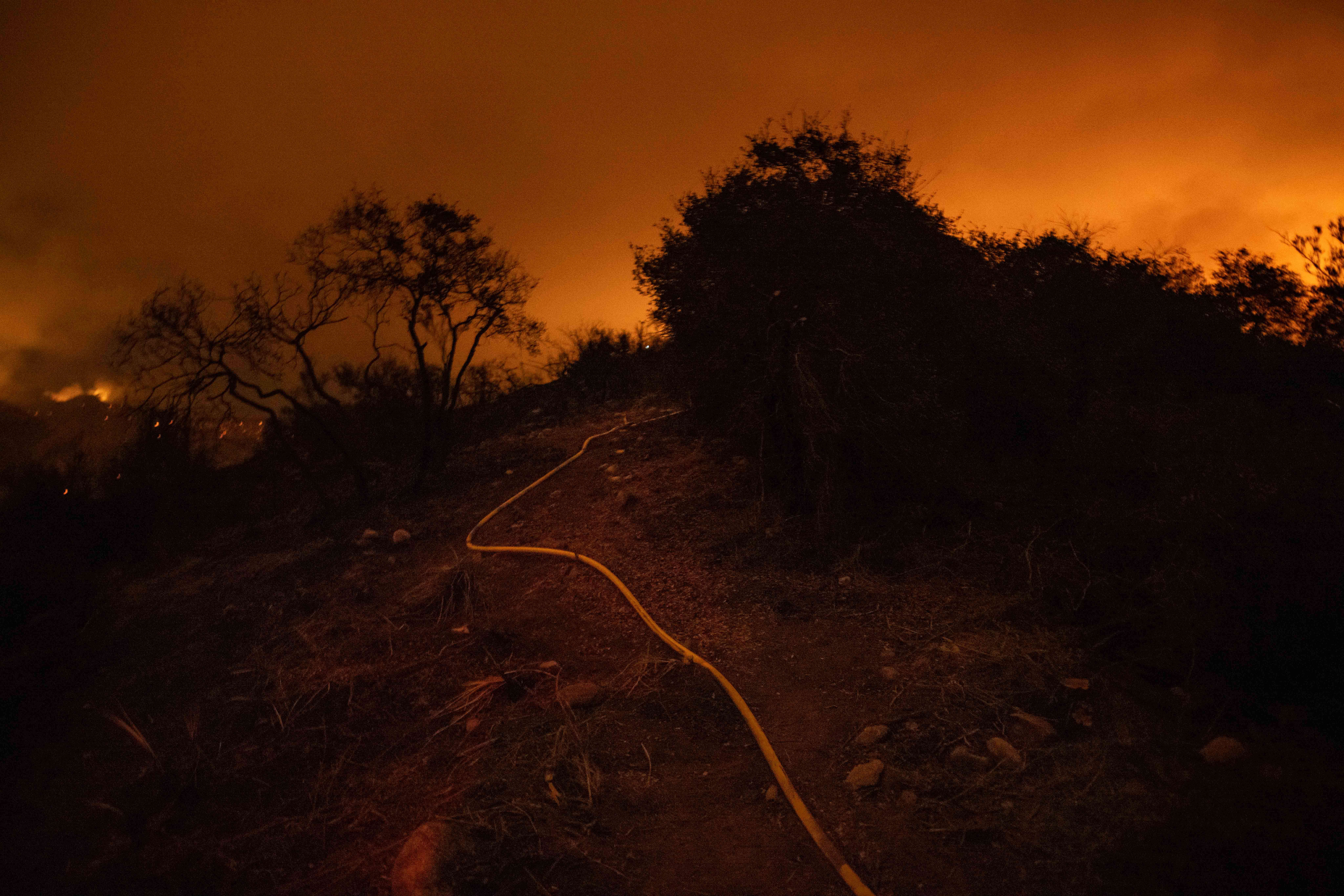 Kalifornija požar, Palisades Fire prompts evacuations in Topanga, California