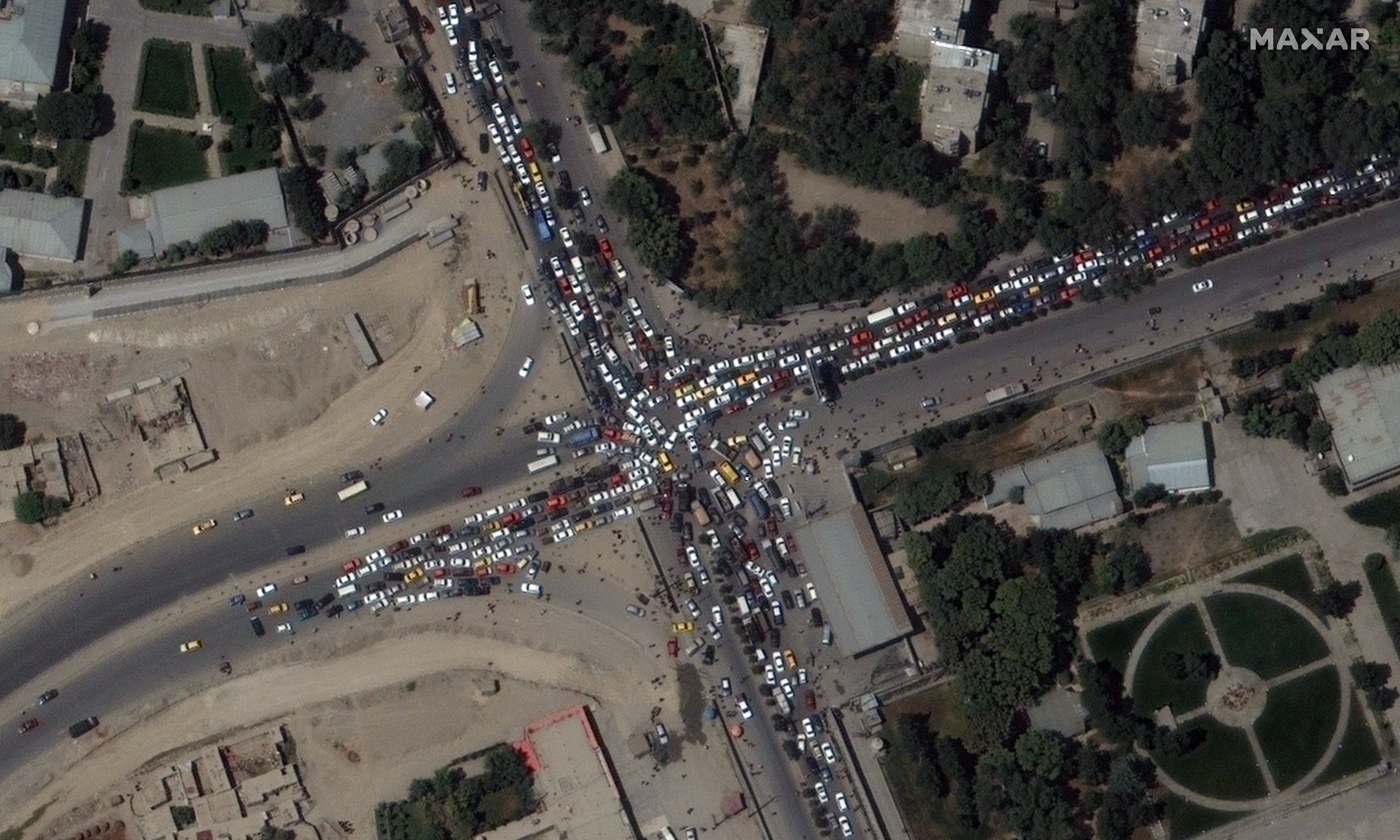 Aerial view of Kabul airport
