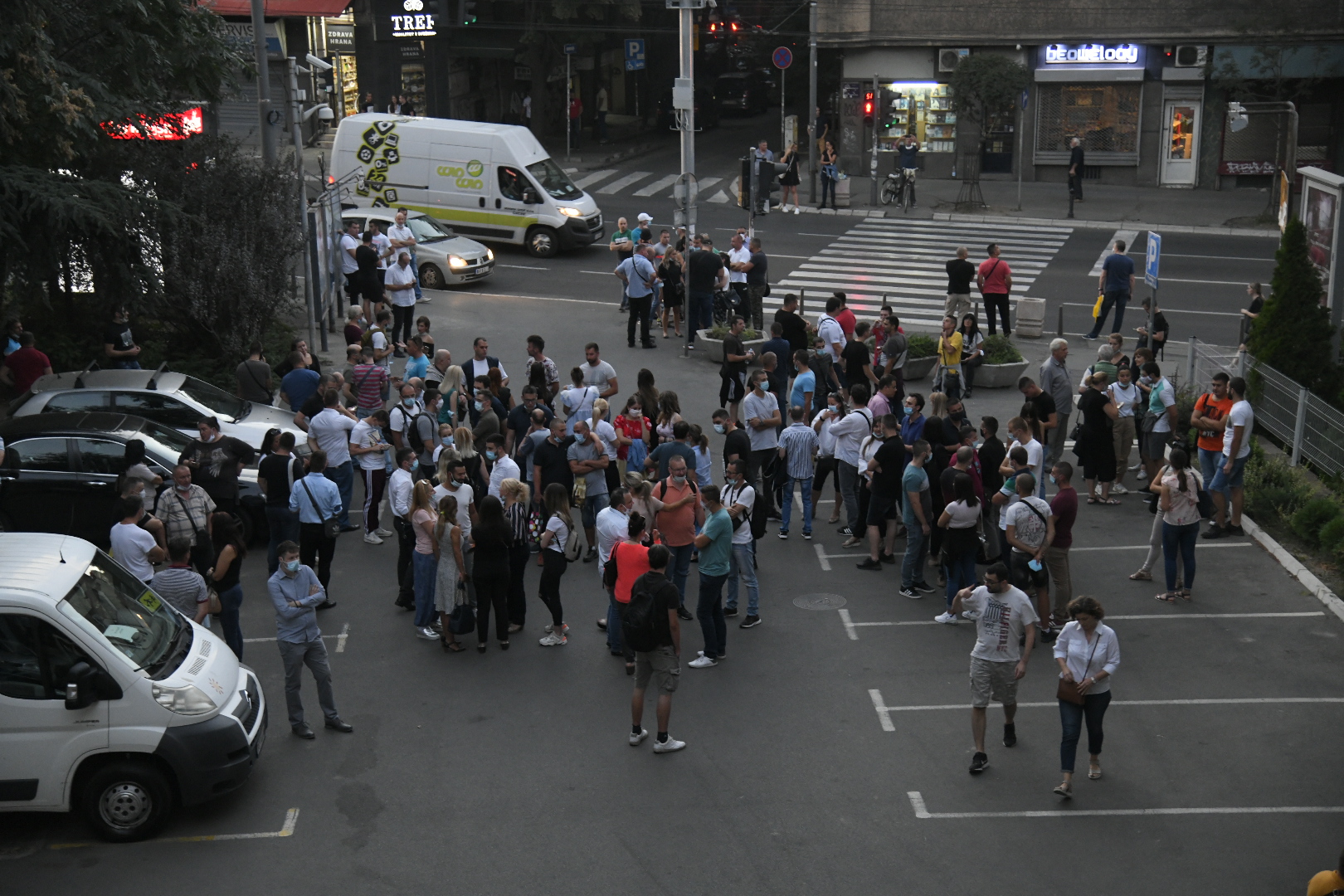 Beograd, 10.09.2020. Protest ispred RTS a Foto: Nemanja Jovanović/Nova.rs