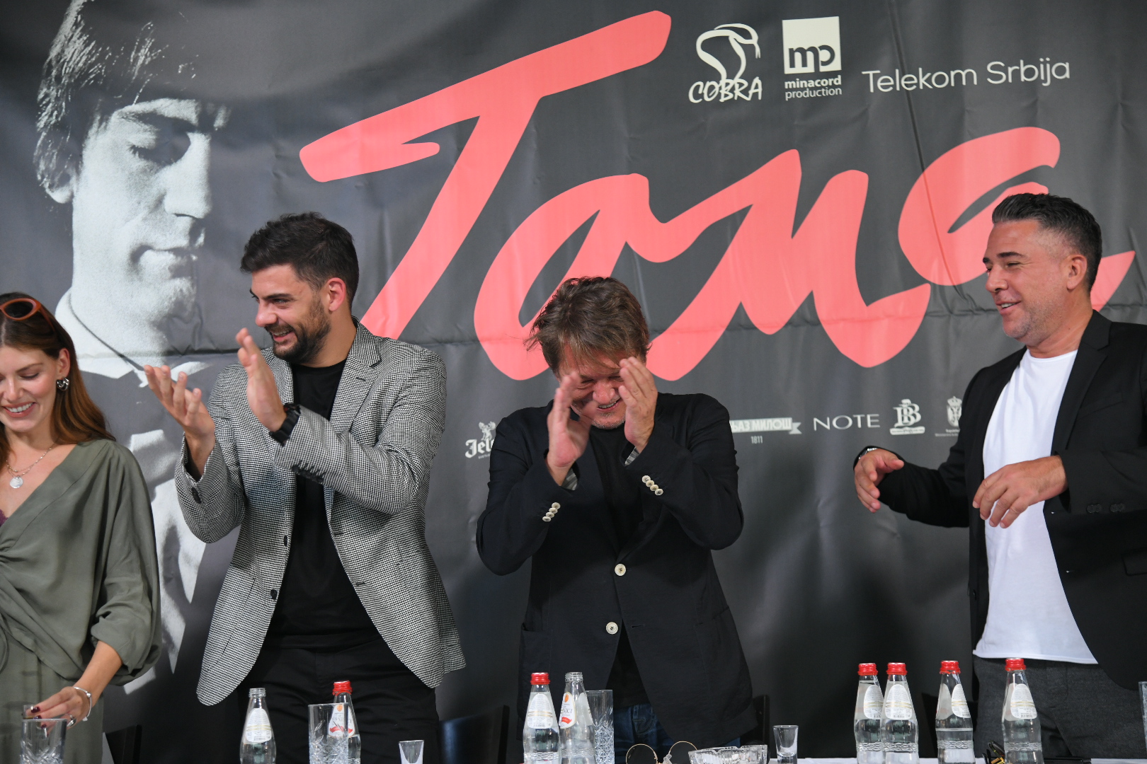 Beograd 10.09.2021. Milan Marić, Dragan Bjelogrlić, Željko Joksimović Projekcija filma Toma u restoranu, kafani Dva jelena u Skadarliji, konferencija za novinare, kzn, kzš Foto: Nemanja Jovanović/Nova.rs