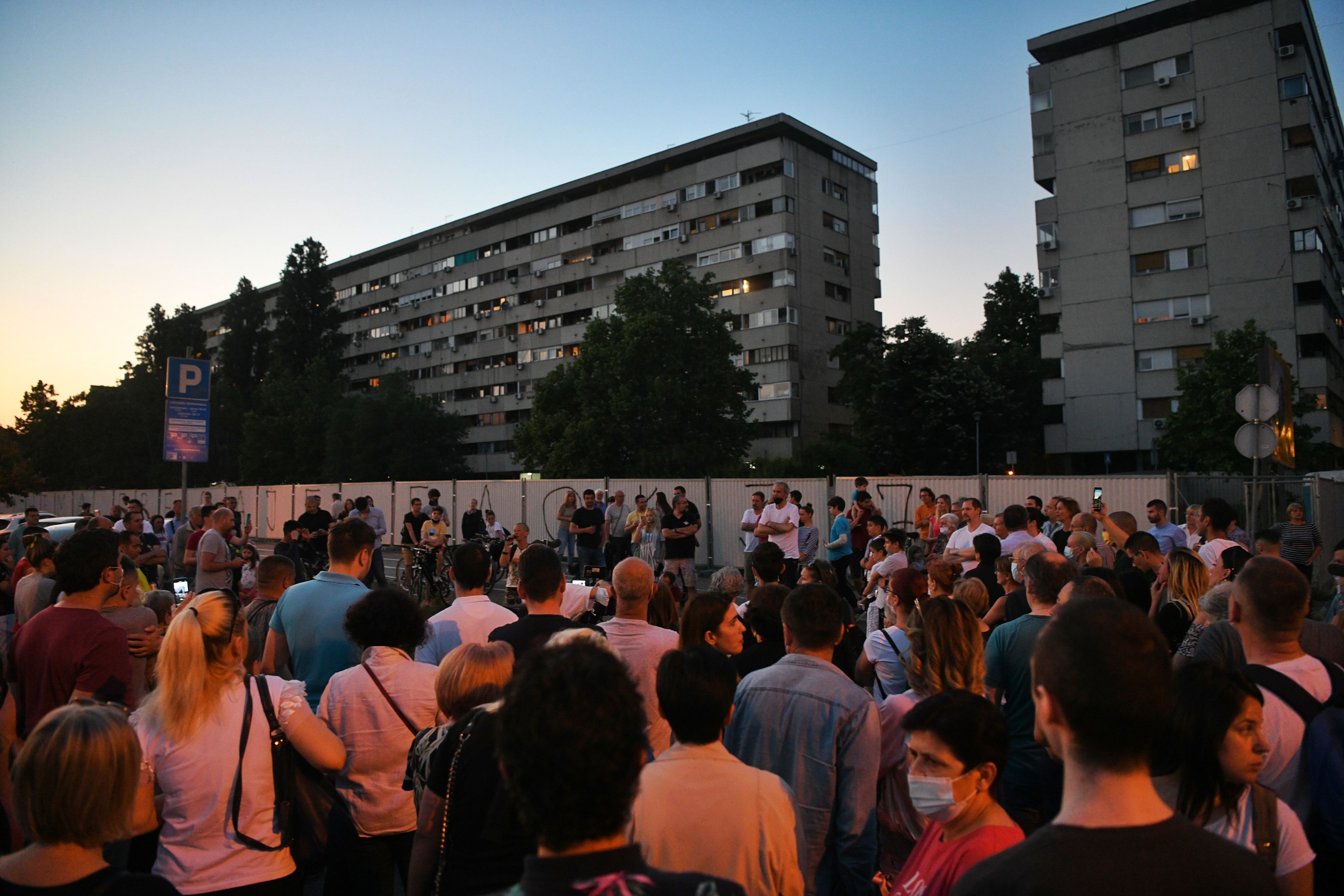 Beograd 08.06.2021. Protest, stanari bloka 37, blok 37, protest protiv izgradnje poslovnog objekta Foto: Filip Krainčanić/Nova.rs