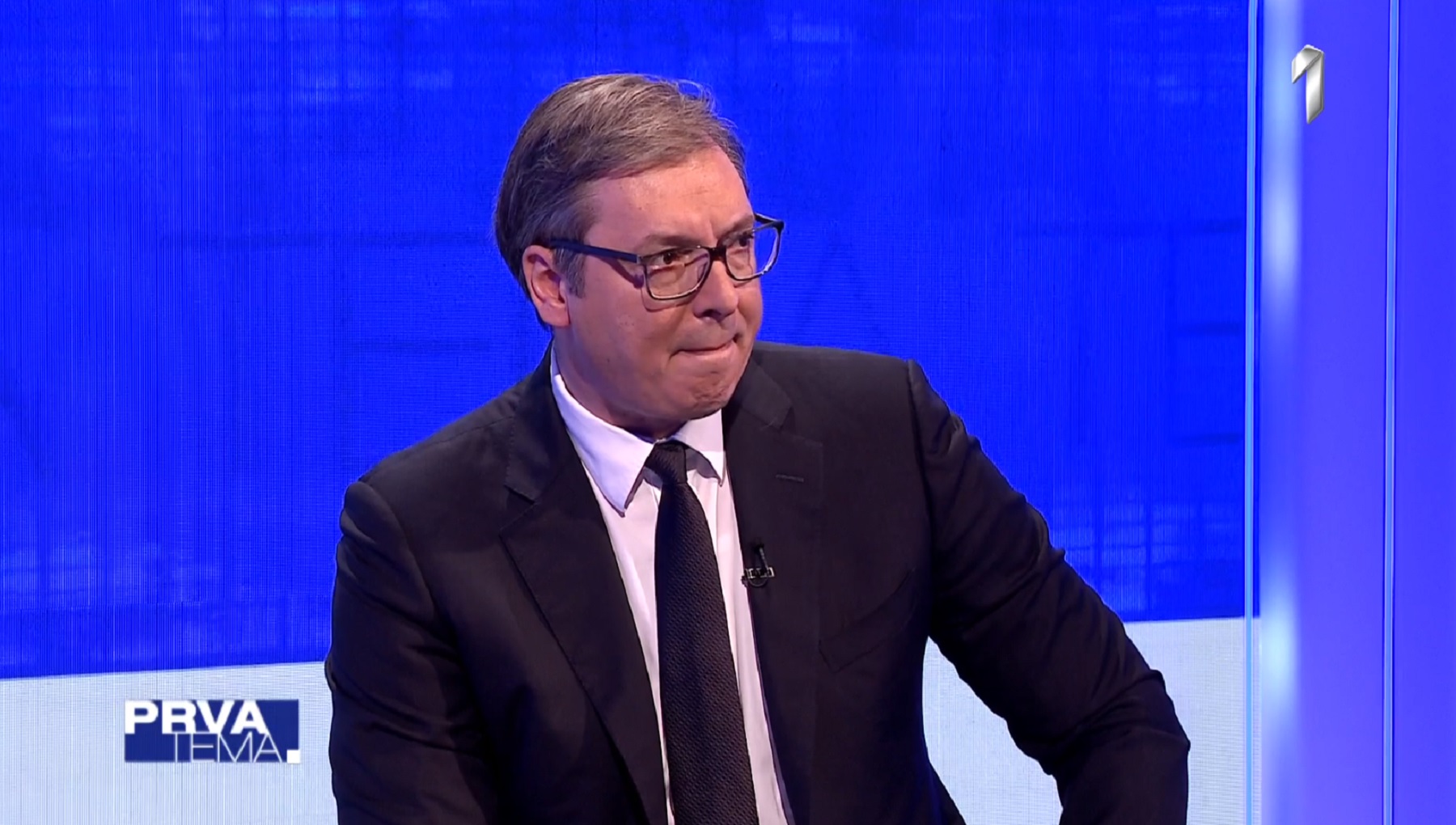 Aleksandar Vučić, emisija Prva tema Foto: Printscreen/TV PRVA