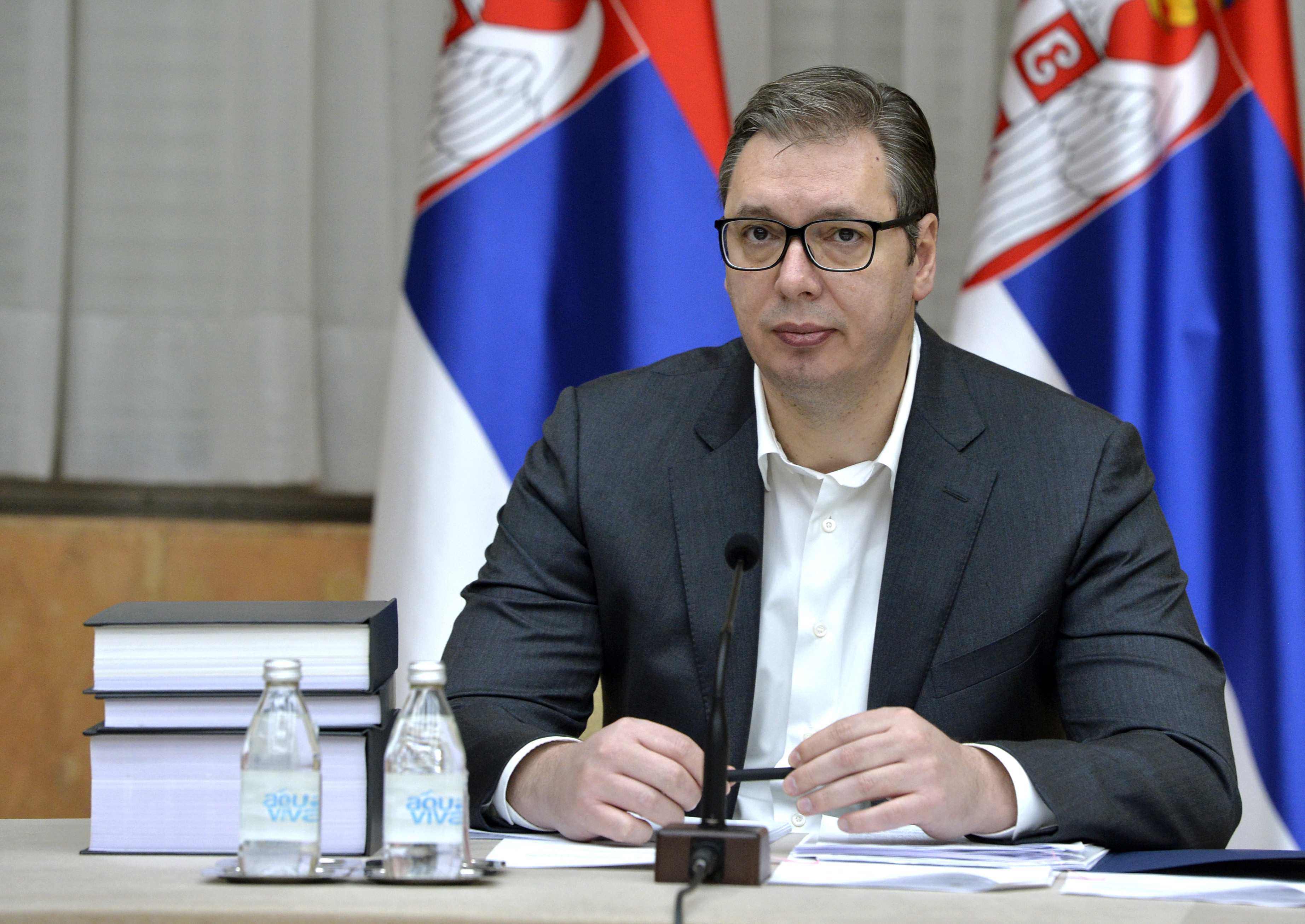 Beograd, 6. marta 2021. - Sednica Saveta za nacionalnu bezbednost, kojom predsedava predsednik Aleksandar Vucic pocela je oko 18 sati u Palati Srbija.  FOTO TANJUG/ RADE PRELIC/ bg