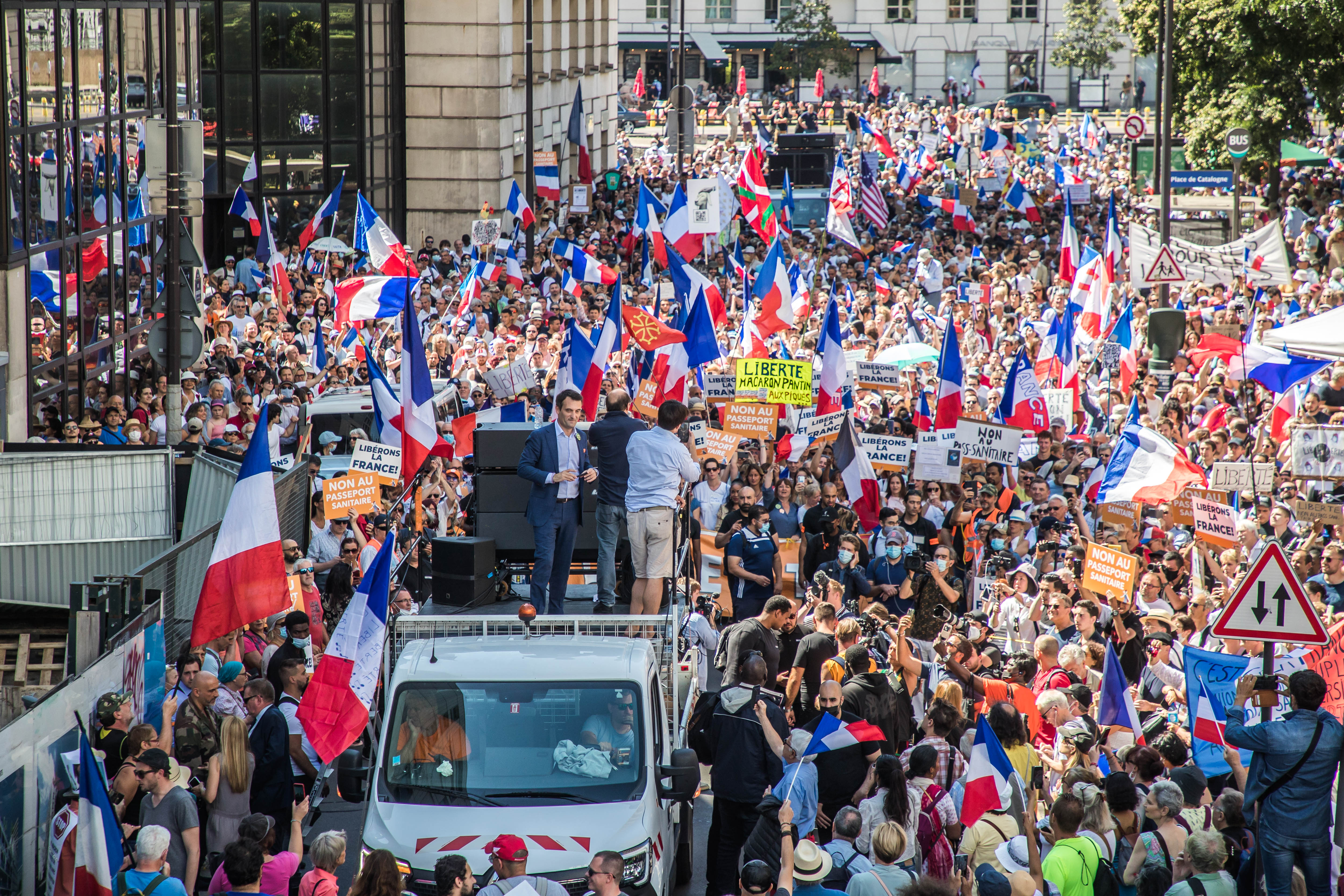 Anti Health pass demonstration in Paris