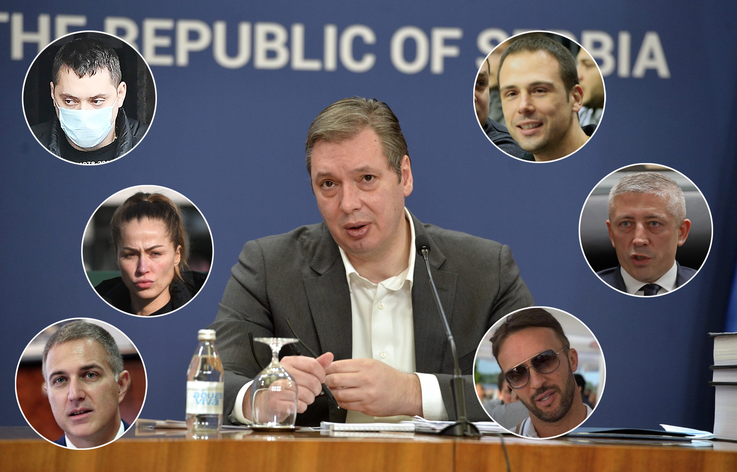 Aleksandar Vučić, Velja Nevolja, Dijana Hrkalović, Nebojša Stefanović, Novak Nedić, Kokeza, Aca Bosanac, kombo Foto: TANJUG/RADE PRELIC/bg/SAVA RADOVANOVIC/Srdjan Stevanovic/Pedja Milosavljevic/Starsportphoto/Privatna arhiva/Arhiva