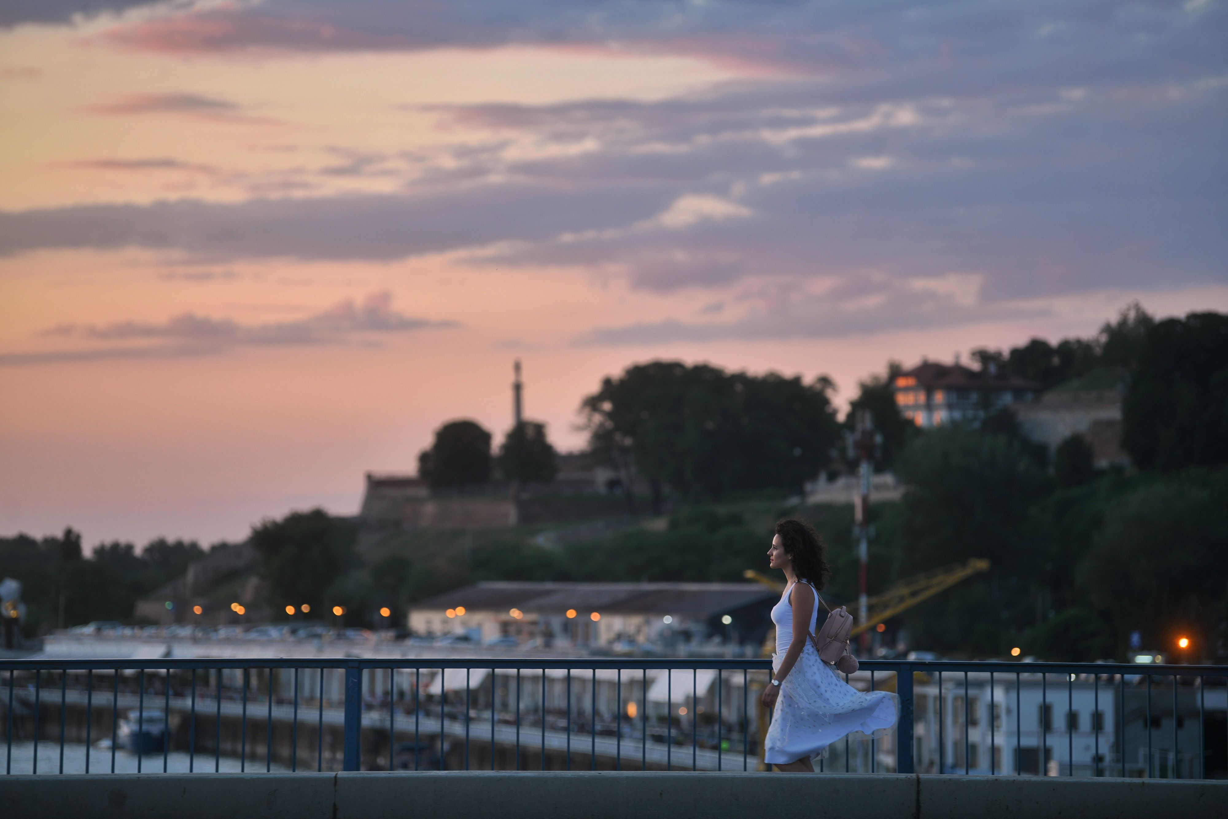 Beograd 13.06.2021. Zalazak sunca, Brankov most, grad, veče, leto, vrućina, vetar, lepo vreme, ilustracija Foto: Filip Krainčanić/Nova.rs