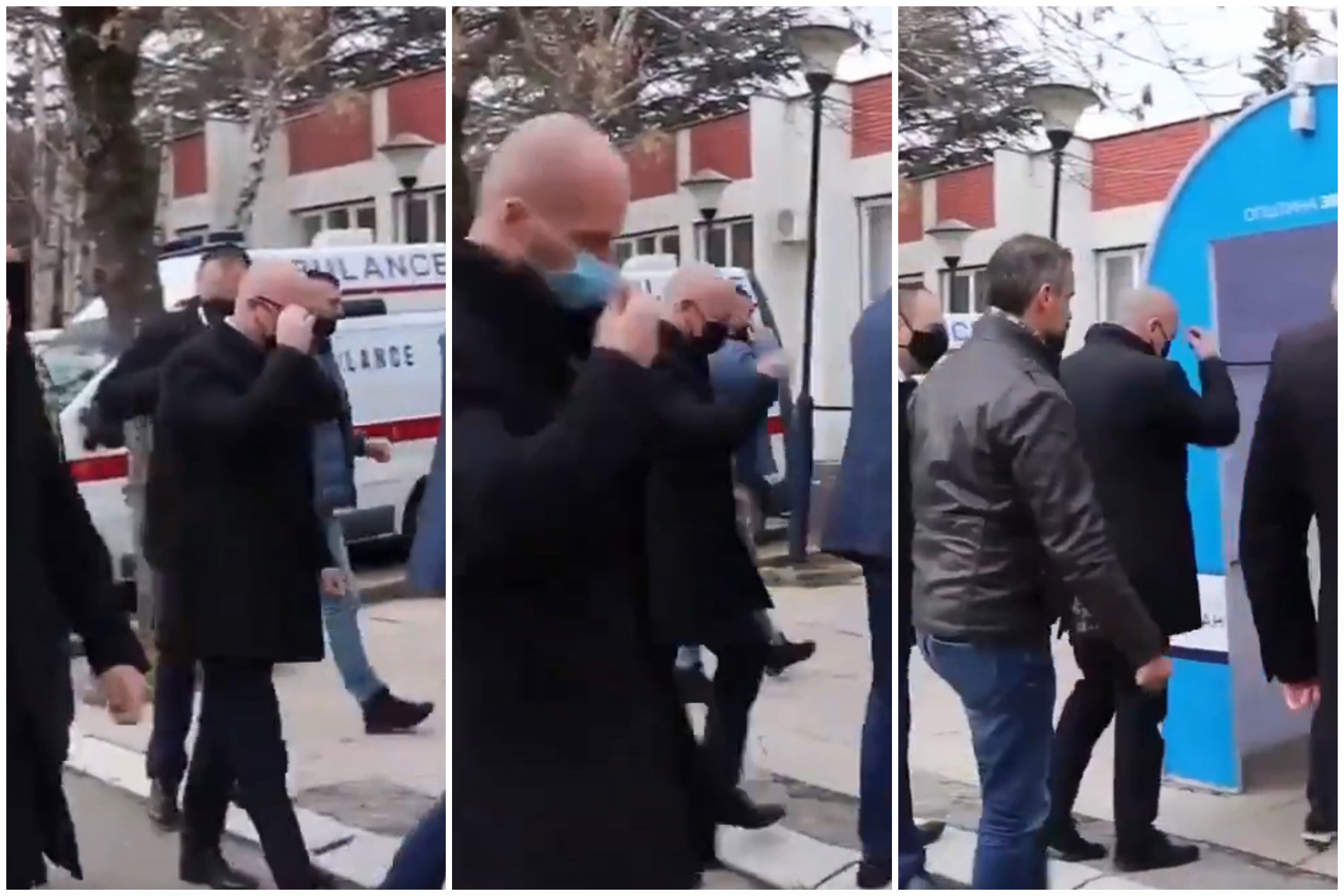 Goran Rakić, dezinfekcioni tunel Foto: Printscreen/Kossev