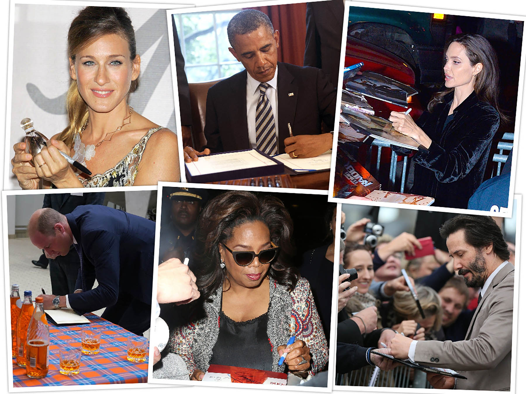 Sara Dzesika Parker  Barak Obama Andjelina Zoli princ Vilijam Opra Vinfri i Kijanu Rivs