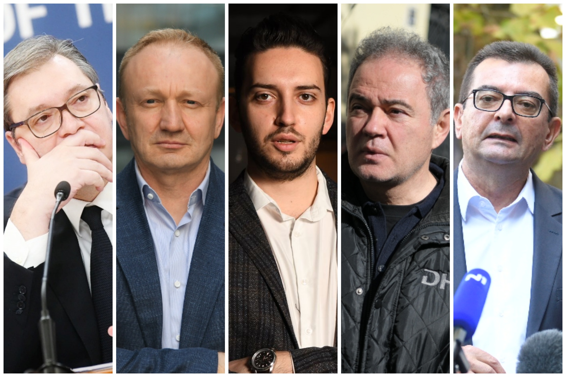Vučić, Dragan Đilas, Zoran Lutovac, Pavle Grbović i Janko Veselinović kombo