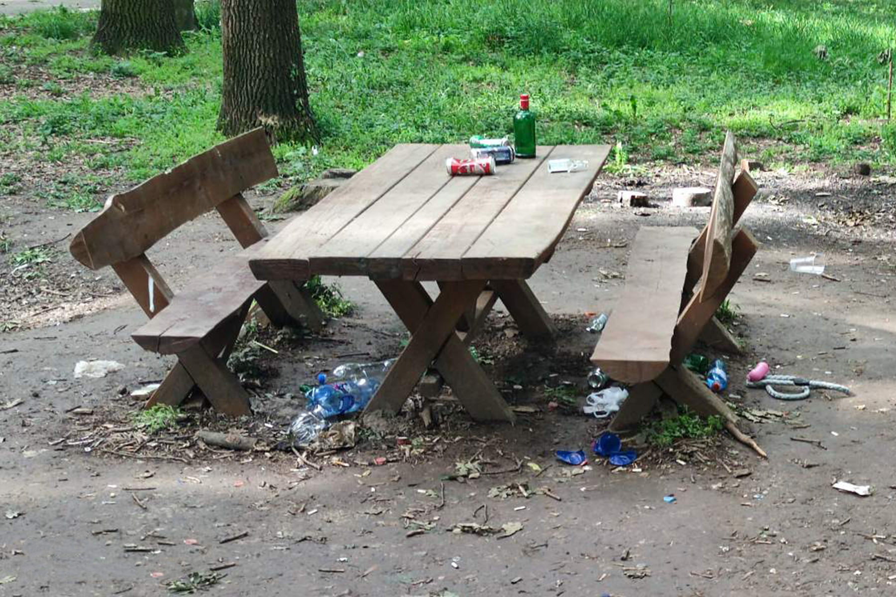 Zvezdarska suma, ostavljeno djubre, smece