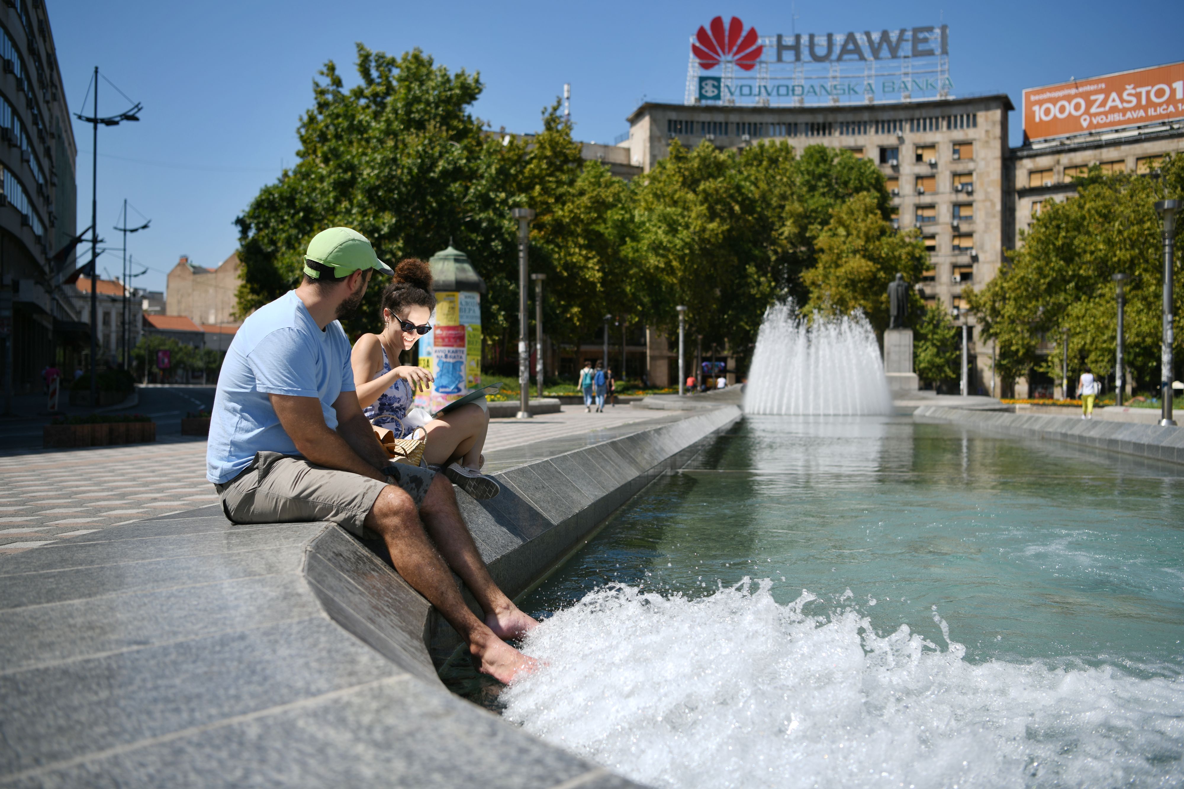 Beograd 18. avgust 2020. Leto vrucina tropska temperatura Tgr Nikole Pasica fontana osvezenje Foto:Filip Krainčanić/Nova.rs