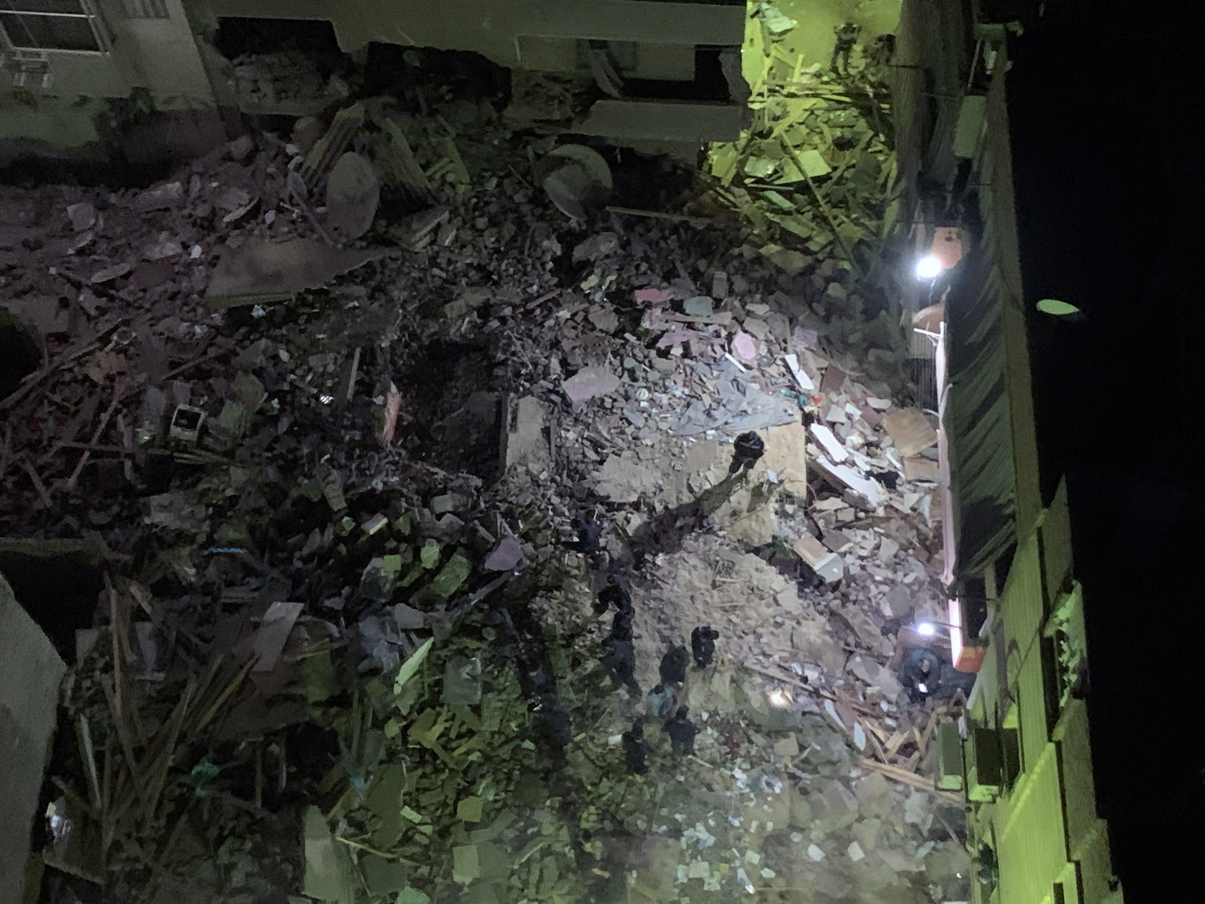 Aftermath of building collapse in Cairo
