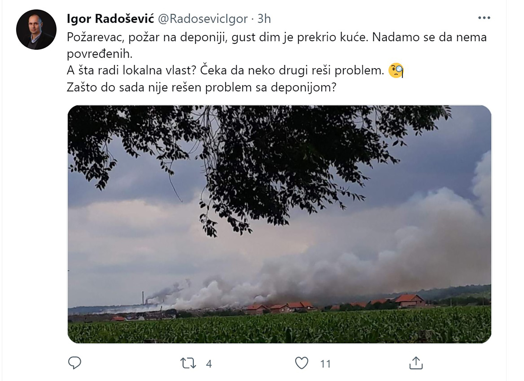 Požarevac deponija požar