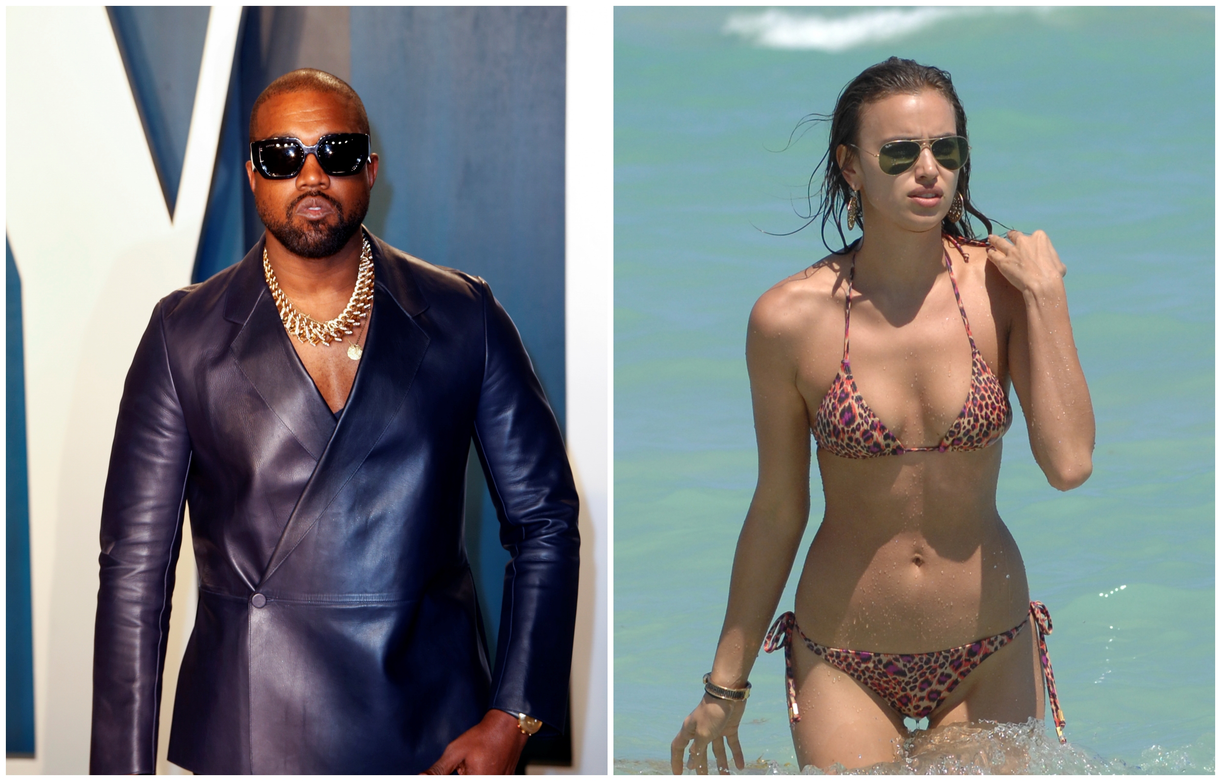 collage Kanye West i Irina Shayk