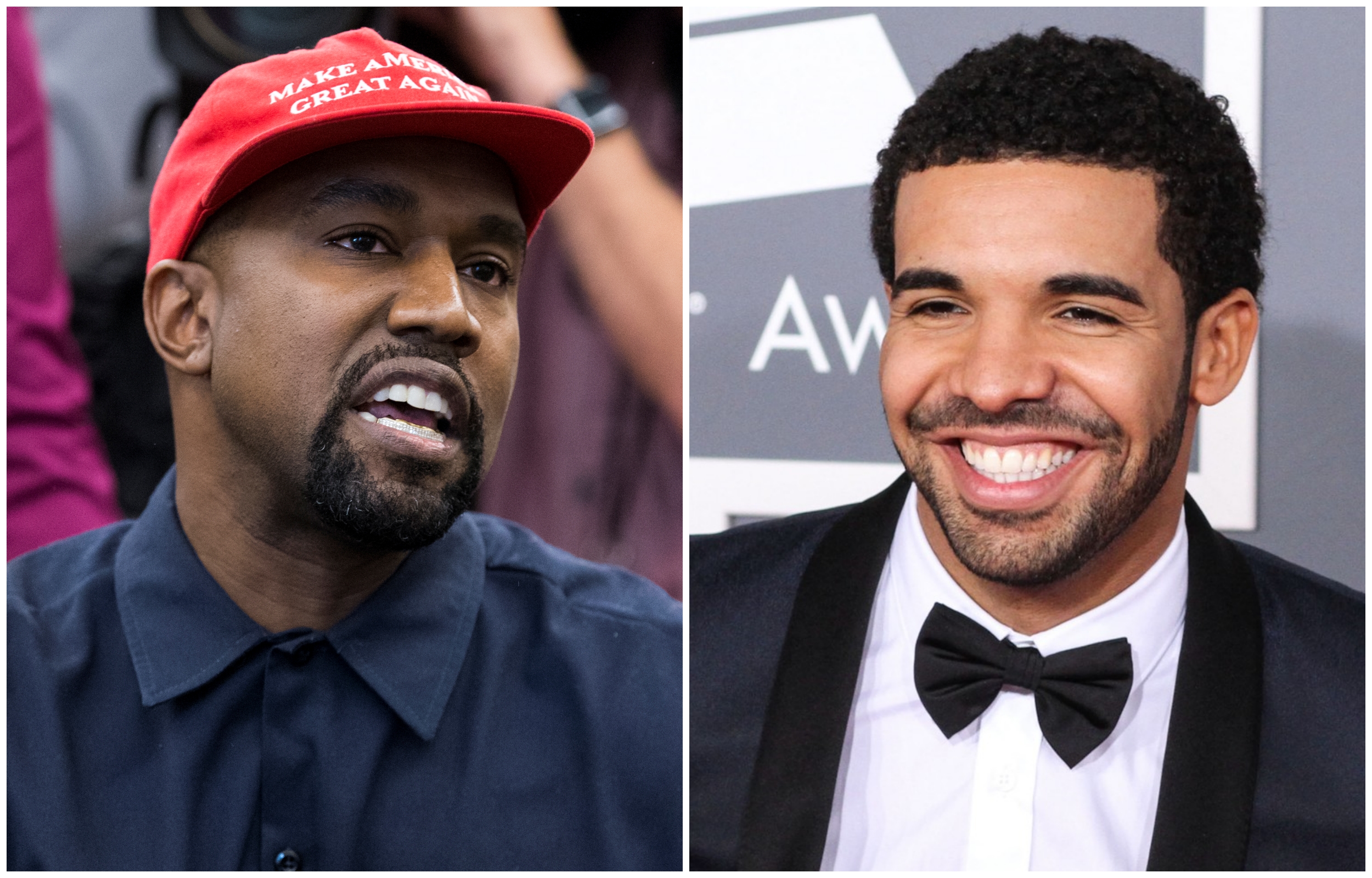 collage kanye west i drake,