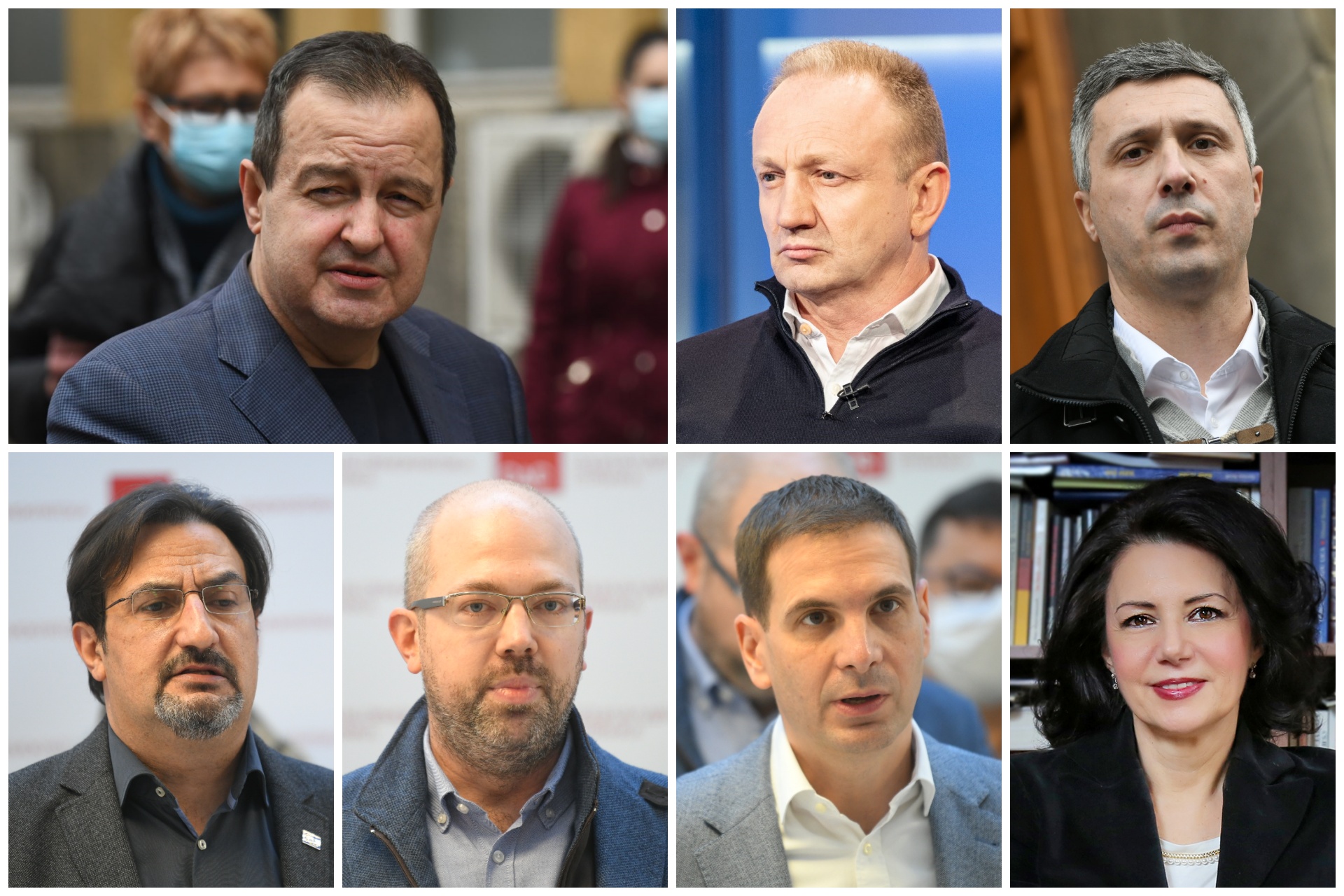 kombo Dačić i oko njega Djilas, Boško Obradović, Sanda Rašković Ivić, Konstantin Samofalov, Miloš Jovanović, Aris Movsesijan