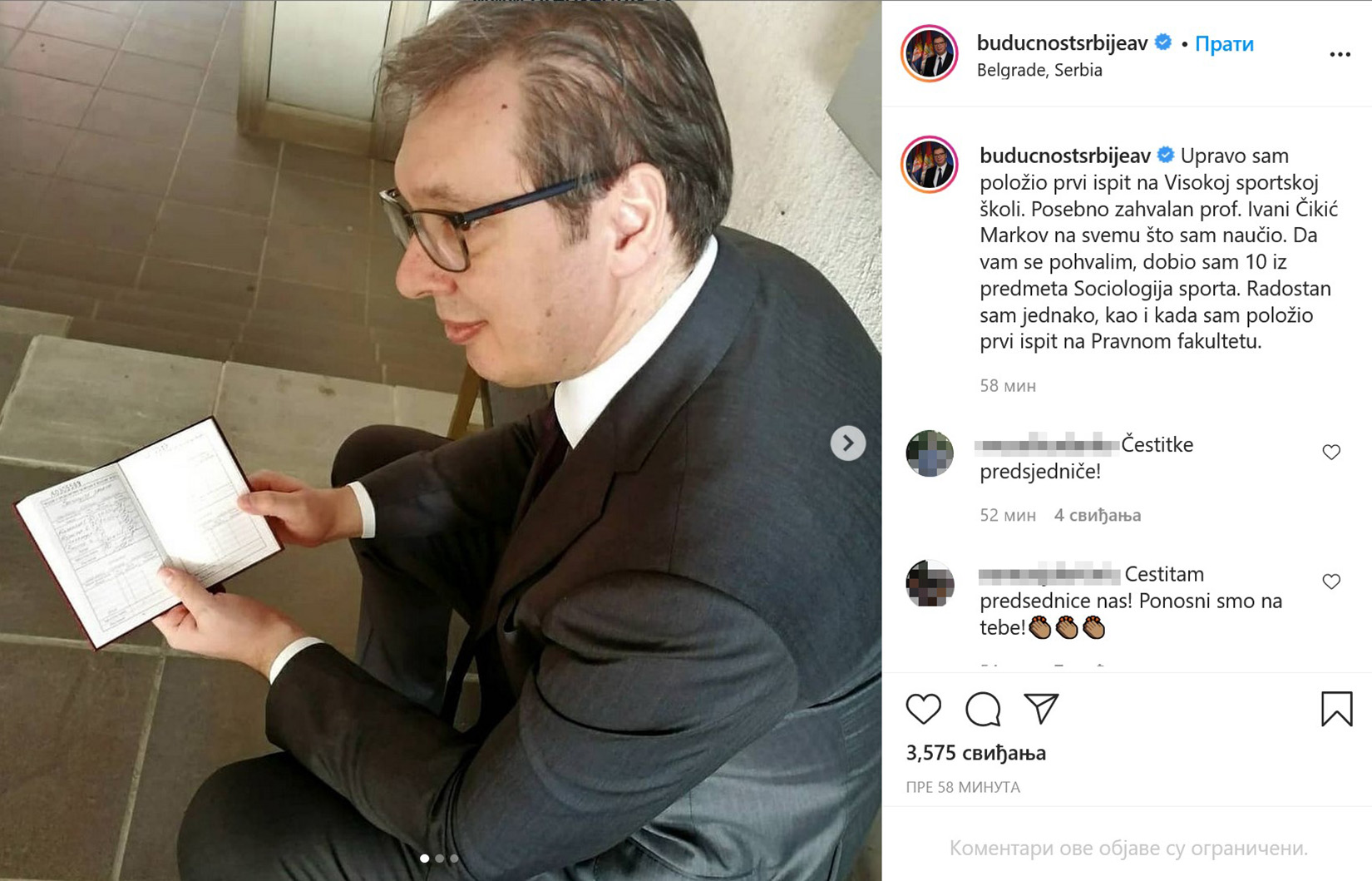 Aleksandar Vučić Foto: Instagram/buducnostsrbijeav