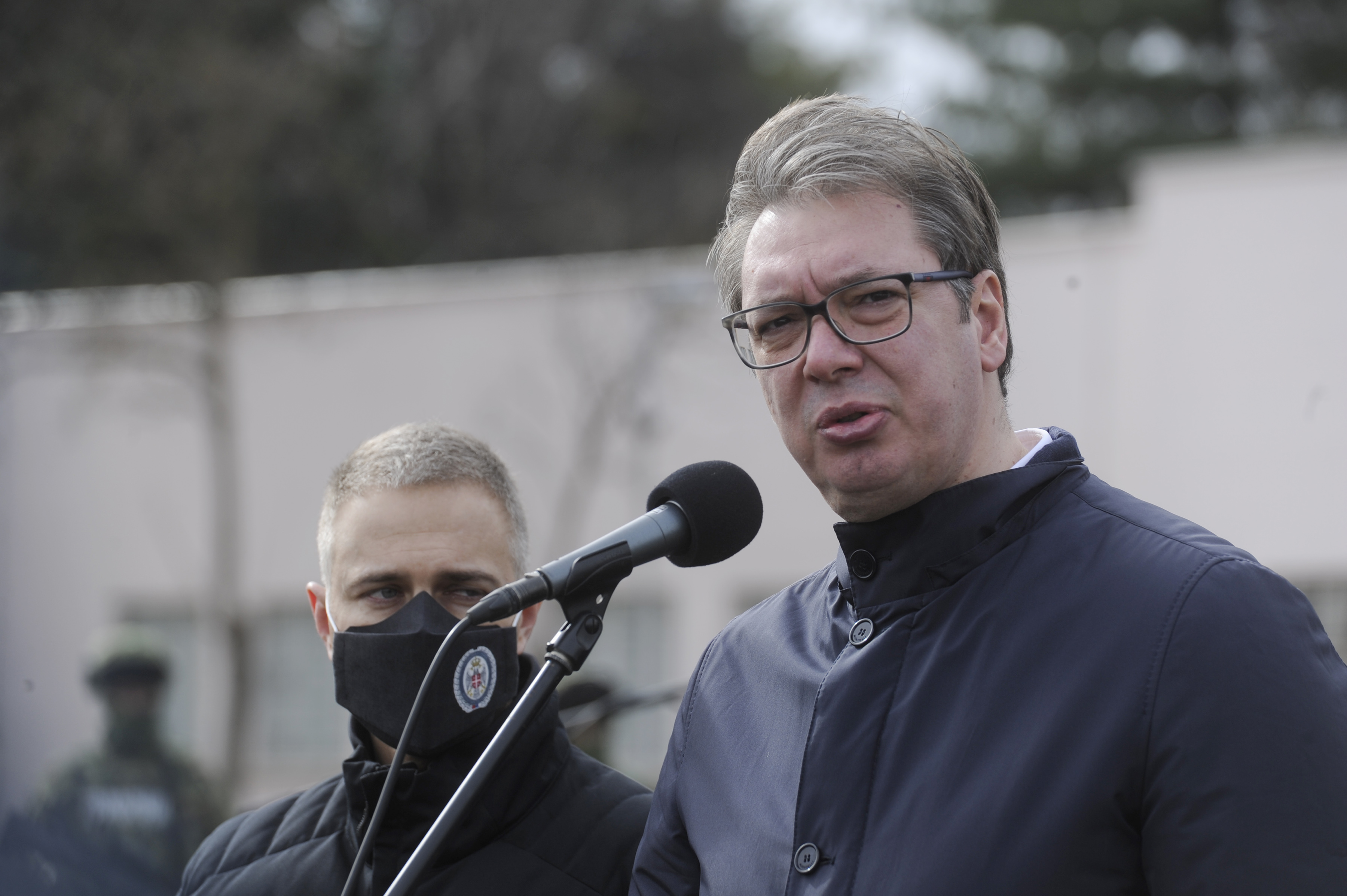Pancevo, 7. februara 2021 - Predsednik Aleksandar Vucic izjavio je danas da ce se nastaviti ulaganja u Vojsku Srbiju, kojoj je porucio da od nje ocekuje da i dalje bude cuvar nase zemlje, njenog integriteta i slobode. FOTO TANJUG/ TARA RADOVANOVIC/bs