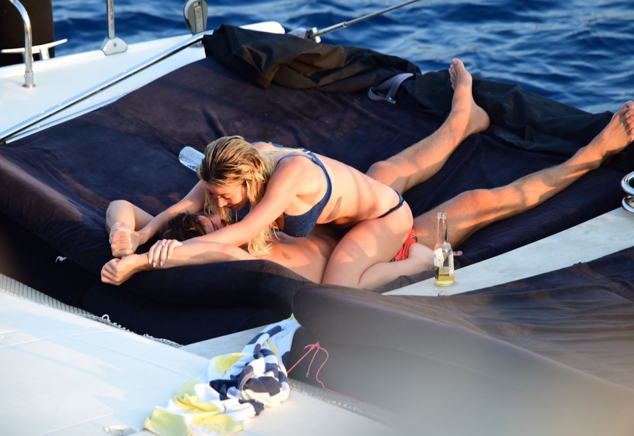 *PREMIUM-EXCLUSIVE* MUST CALL FOR PRICING BEFORE USAGE - The Turkish Actor Can Yaman and girlfriend Diletta Leotta put on a passionate steamy display out on their sun-kissed holiday in Turkey.