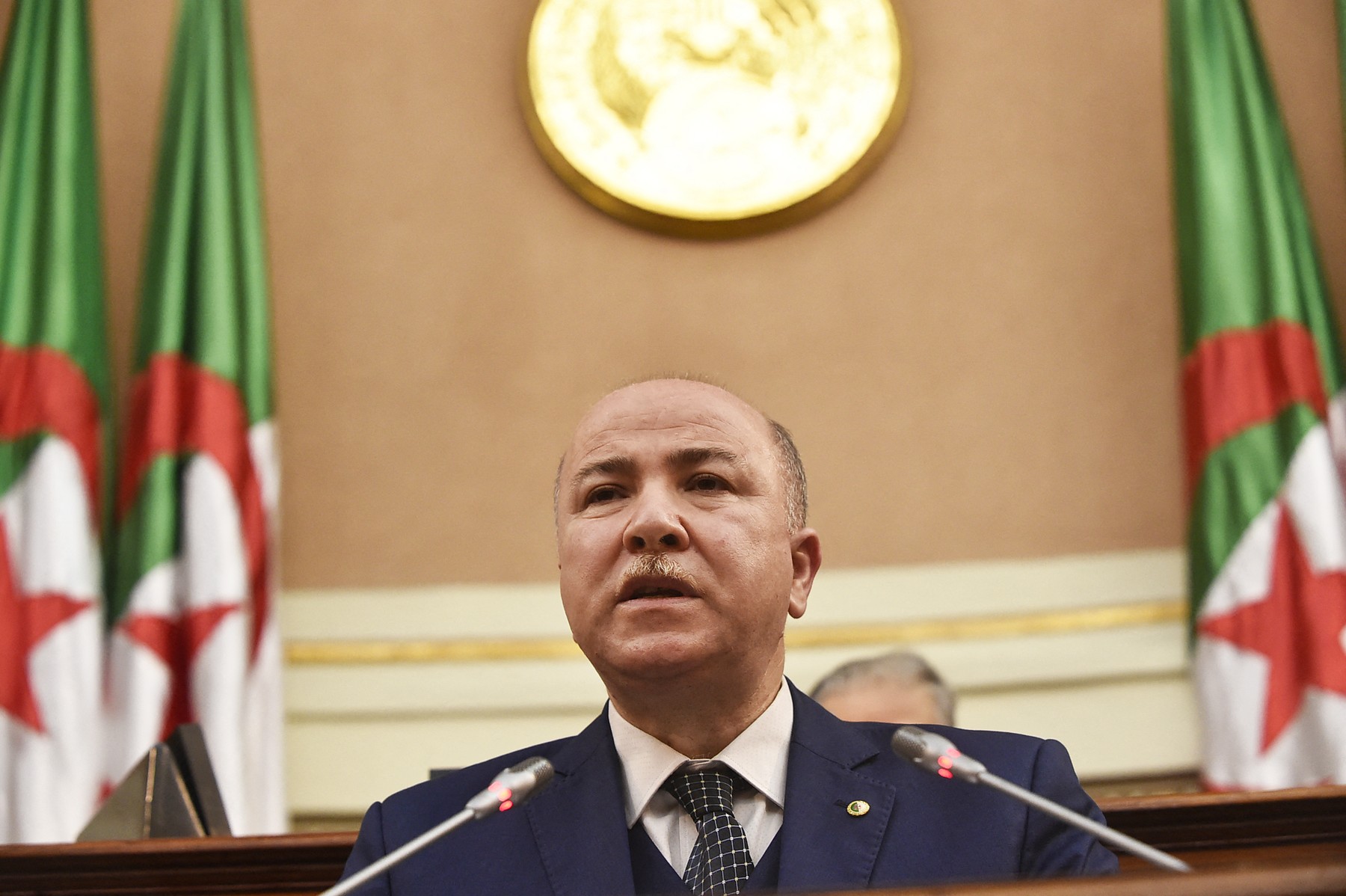 Algeria's Finance Minister Aymen Benabderrahmane attends a senate meeting in the capital Algiers, on December 28, 2020.,Image: 581417107, License: Rights-managed, Restrictions: , Model Release: no, Credit line: RYAD KRAMDI / AFP / Profimedia