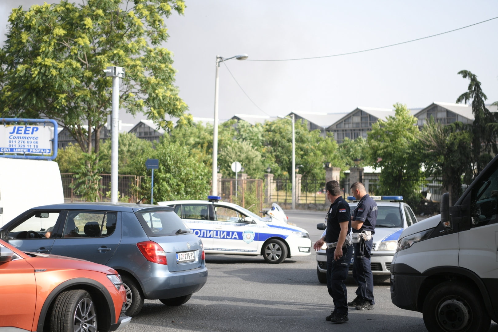 požar, luka beograd