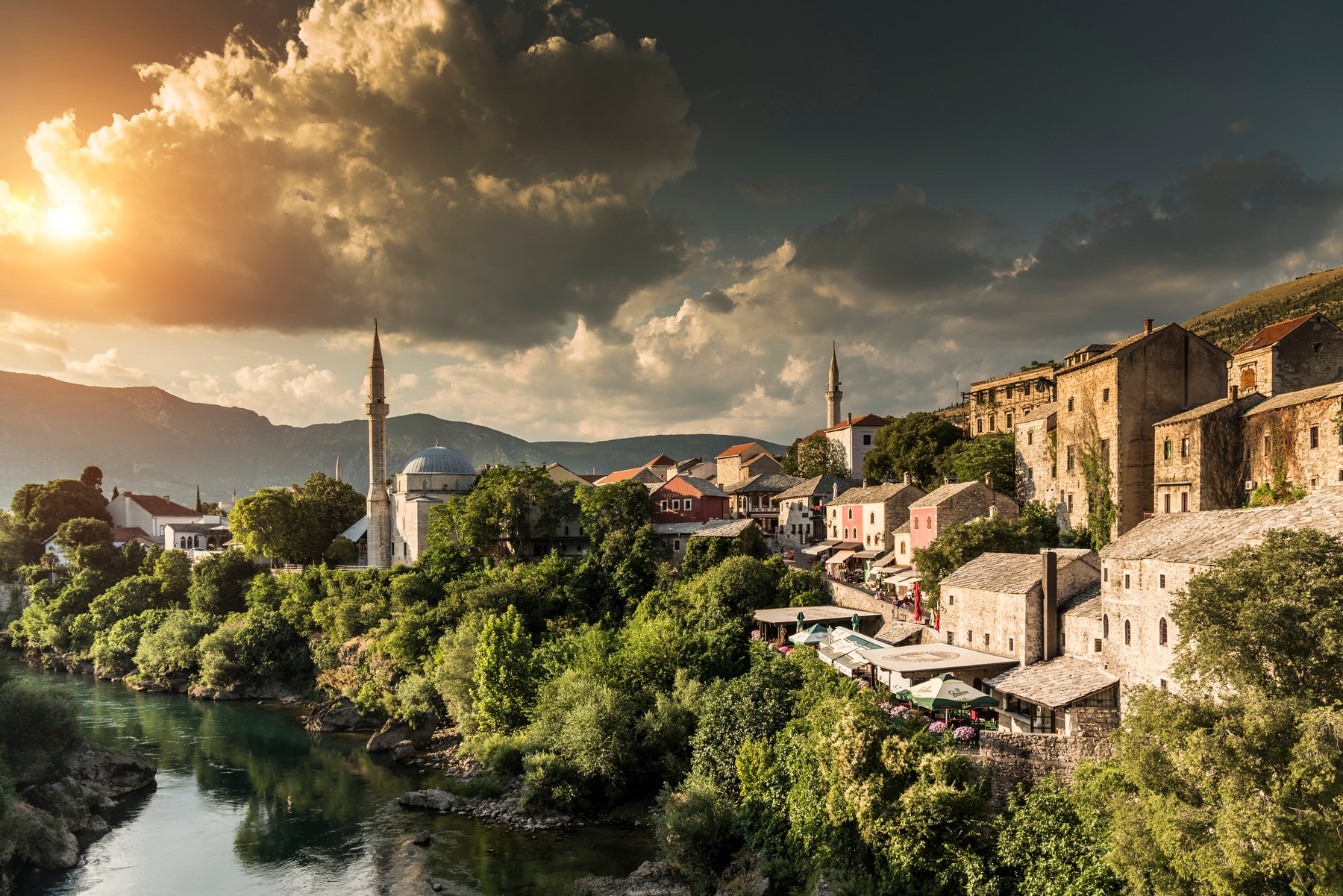Scenic view, Mostar, Federation of Bosnia and Herzegovina, Bosnia and Herzegovina, Europe