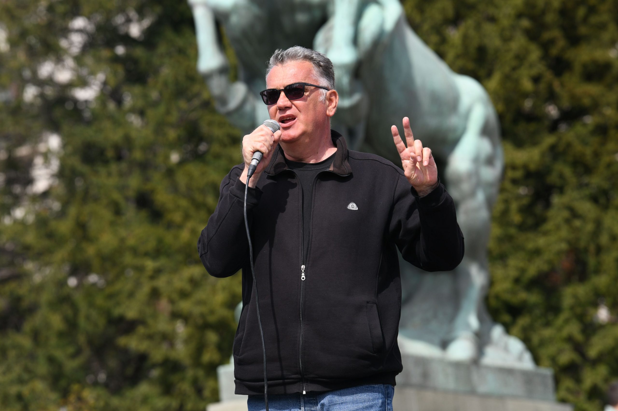 Zoran Kostić Cane
Beograd 10.04.2021. Ekološki ustanak, protest, ekologija Foto: Goran Srdanov/Nova.rs