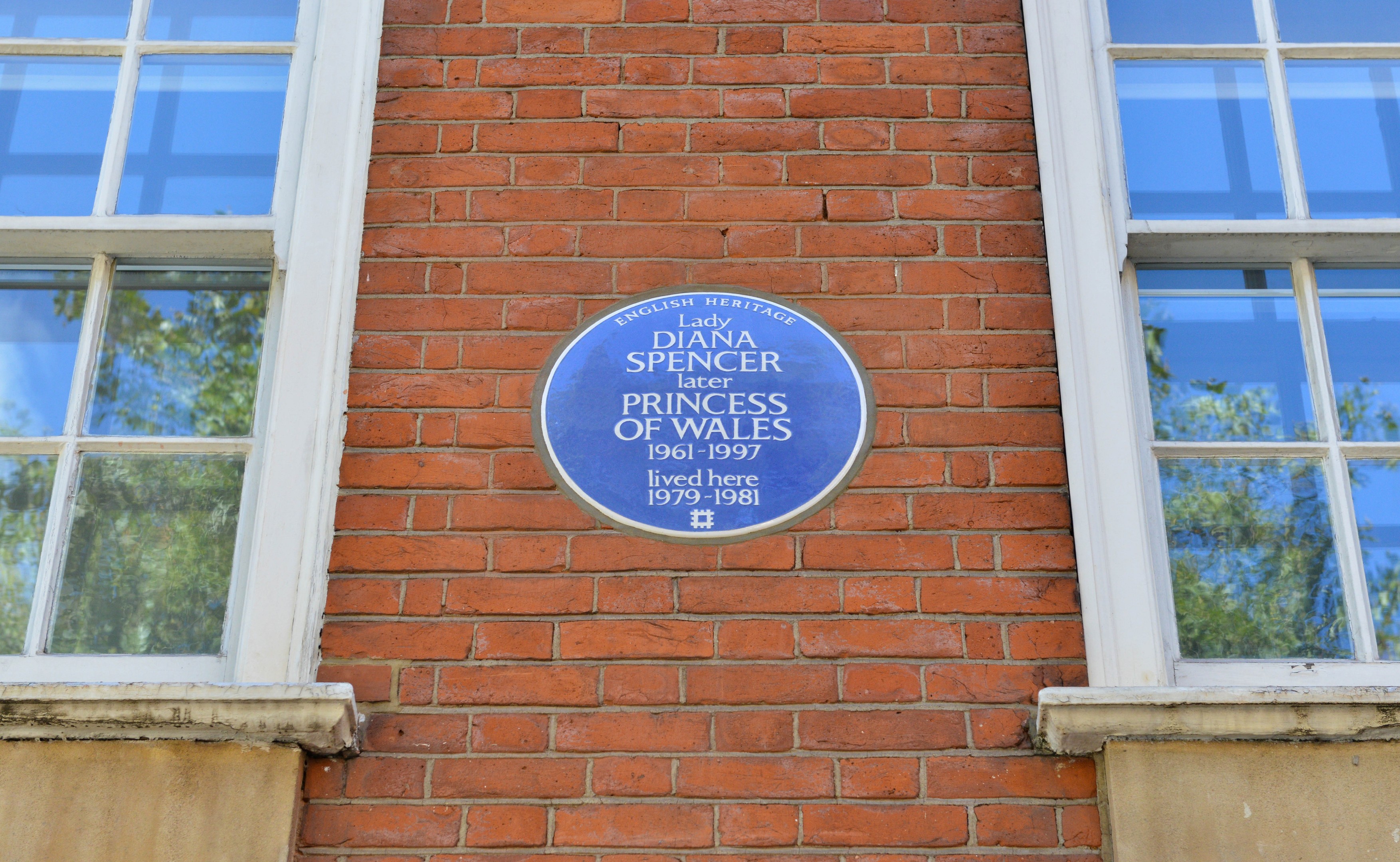 Blue Plaque erected in memory of Princess Diana at her former flat, in London, UK - 29 Sept 2021