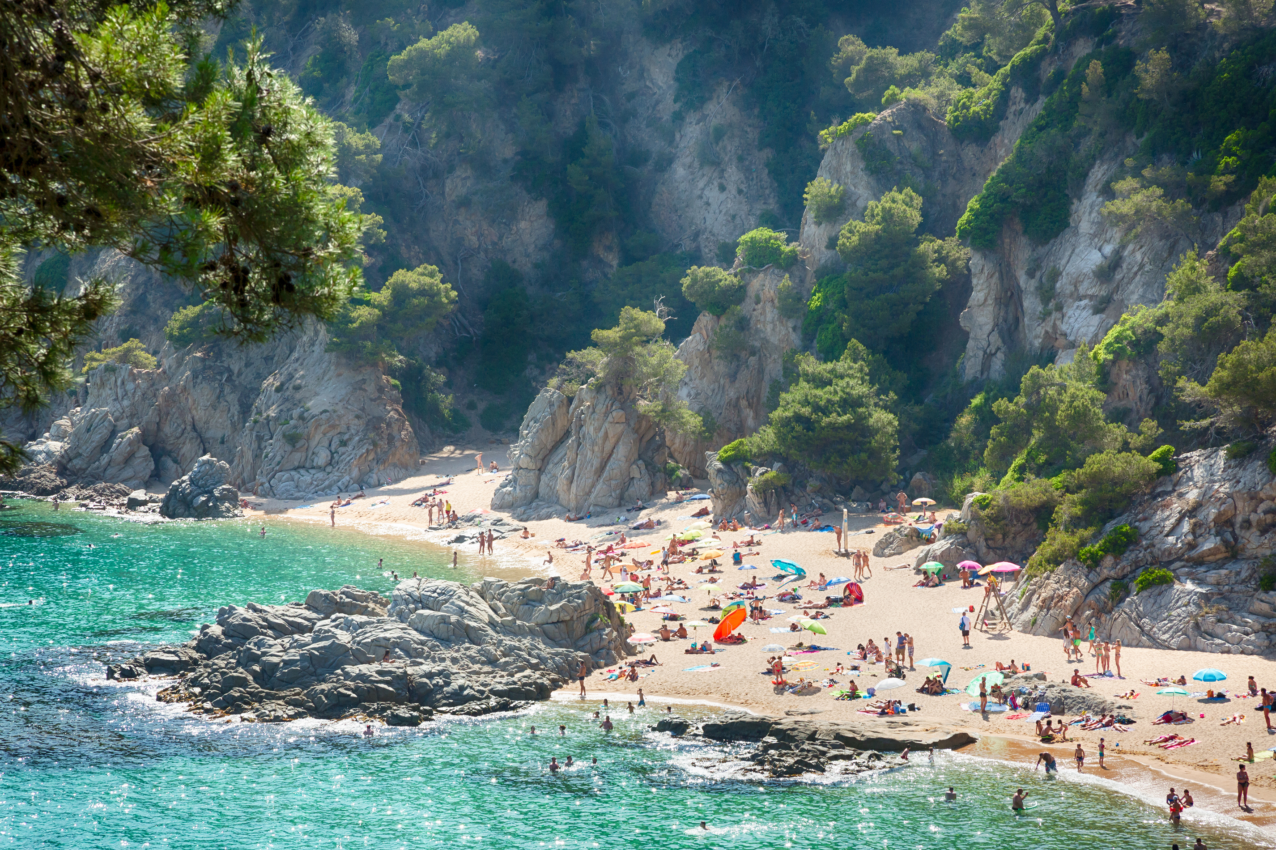 Beautiful,Aerial,View,Of,The,Beach,Sa,Boadella,In,Lloret