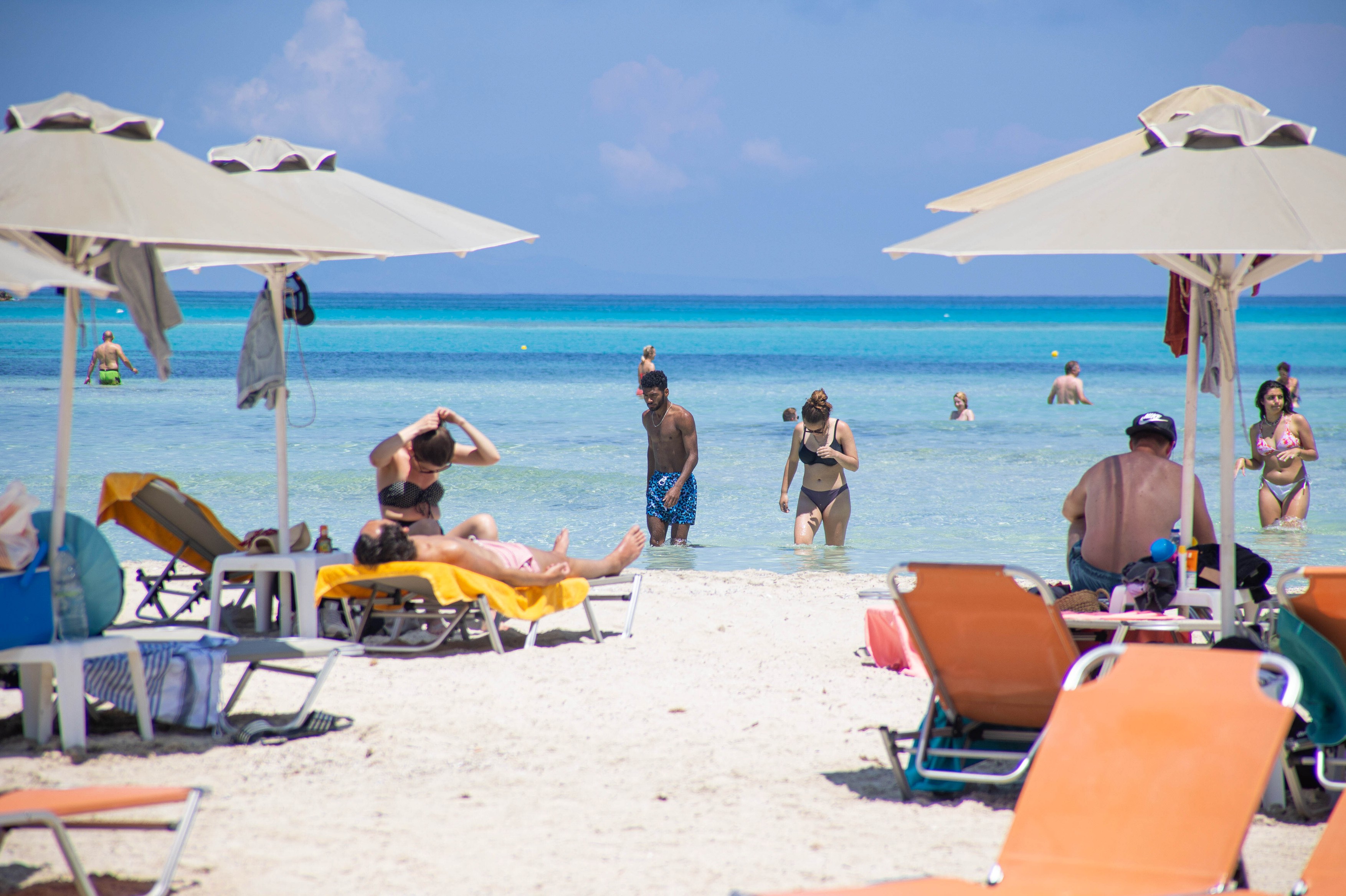 Tourism In Greece - Famous Balos Beach In Crete Island, Balos - Chania - 28 Jul 2021