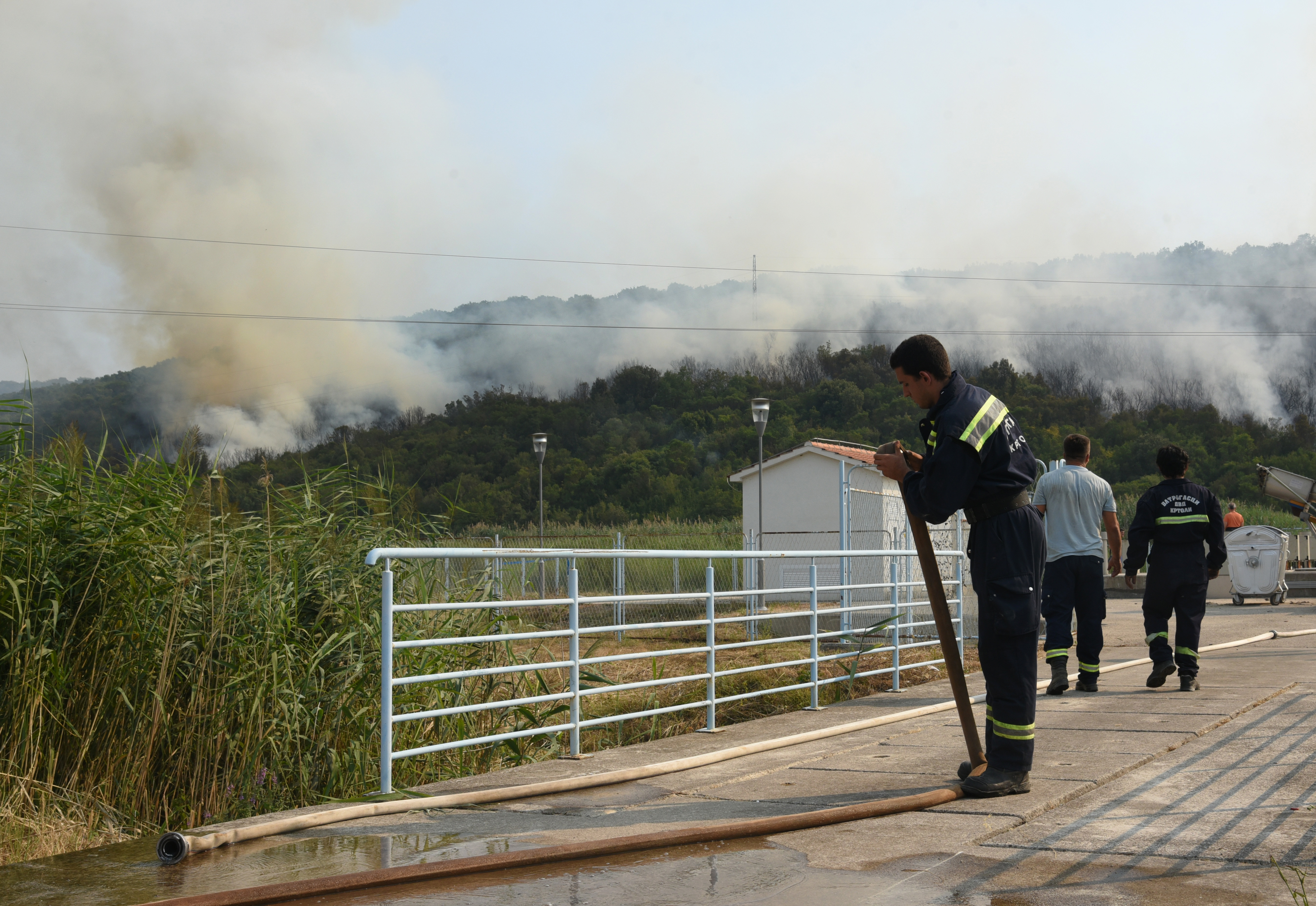 Forest fire in Lustica near Tivat pozar niksic