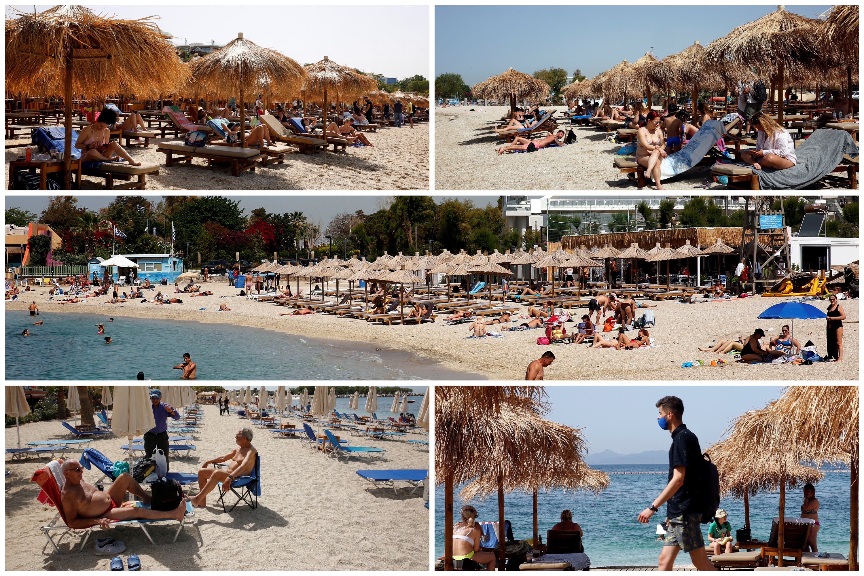 Grčka, plaža, plaže, kombo Foto: EPA-EFE/ALEXANDROS VLACHOS