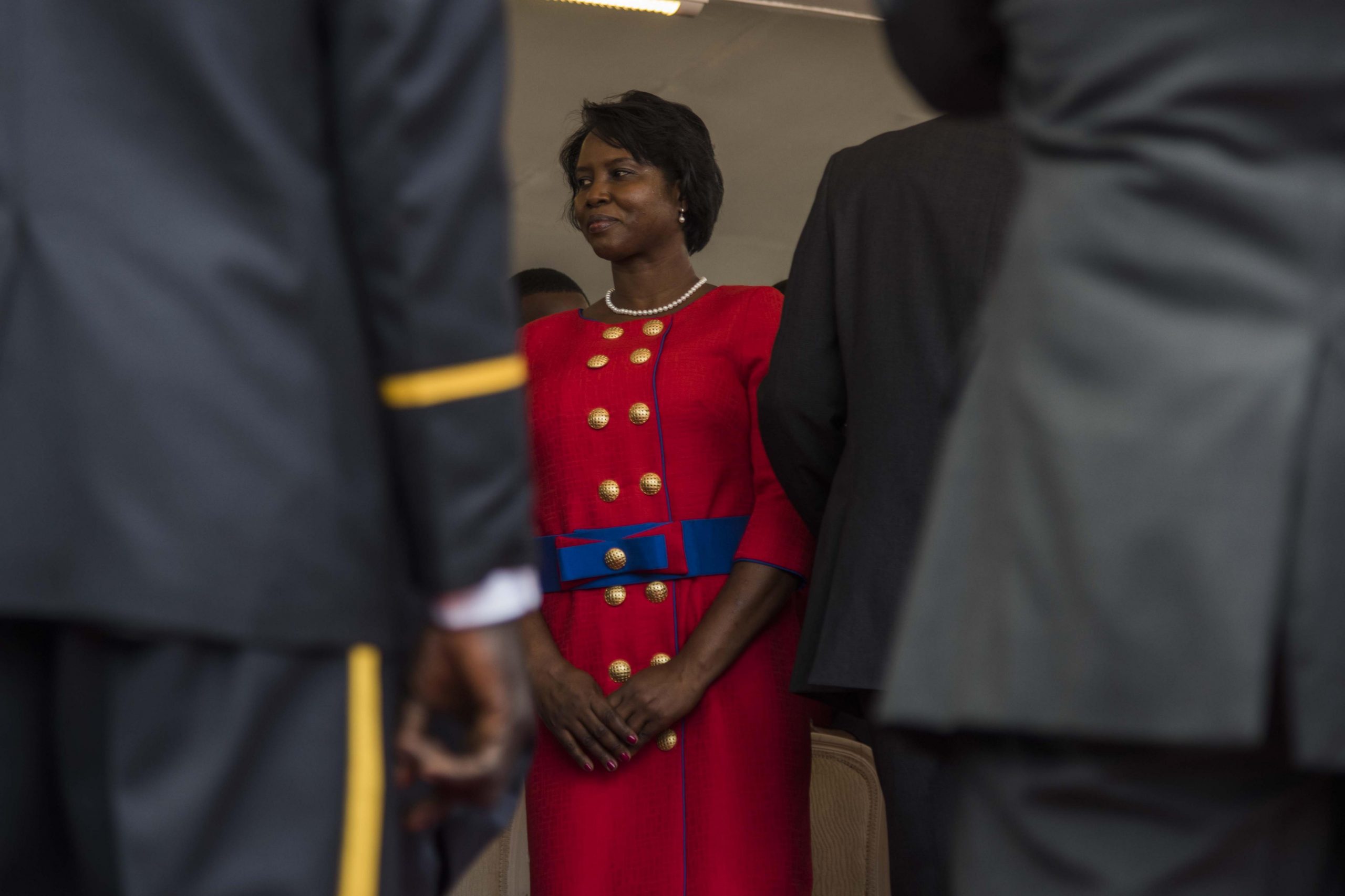epa05777406 Haitian First Lady Martine Moise attends the inauguration ceremony of her husband the 58th president of Haiti Jovenel Moise at the National Palace in Port-au-Prince, Haiti, 07 February 2017.  EPA/JEAN MARC HERVE ABELARD