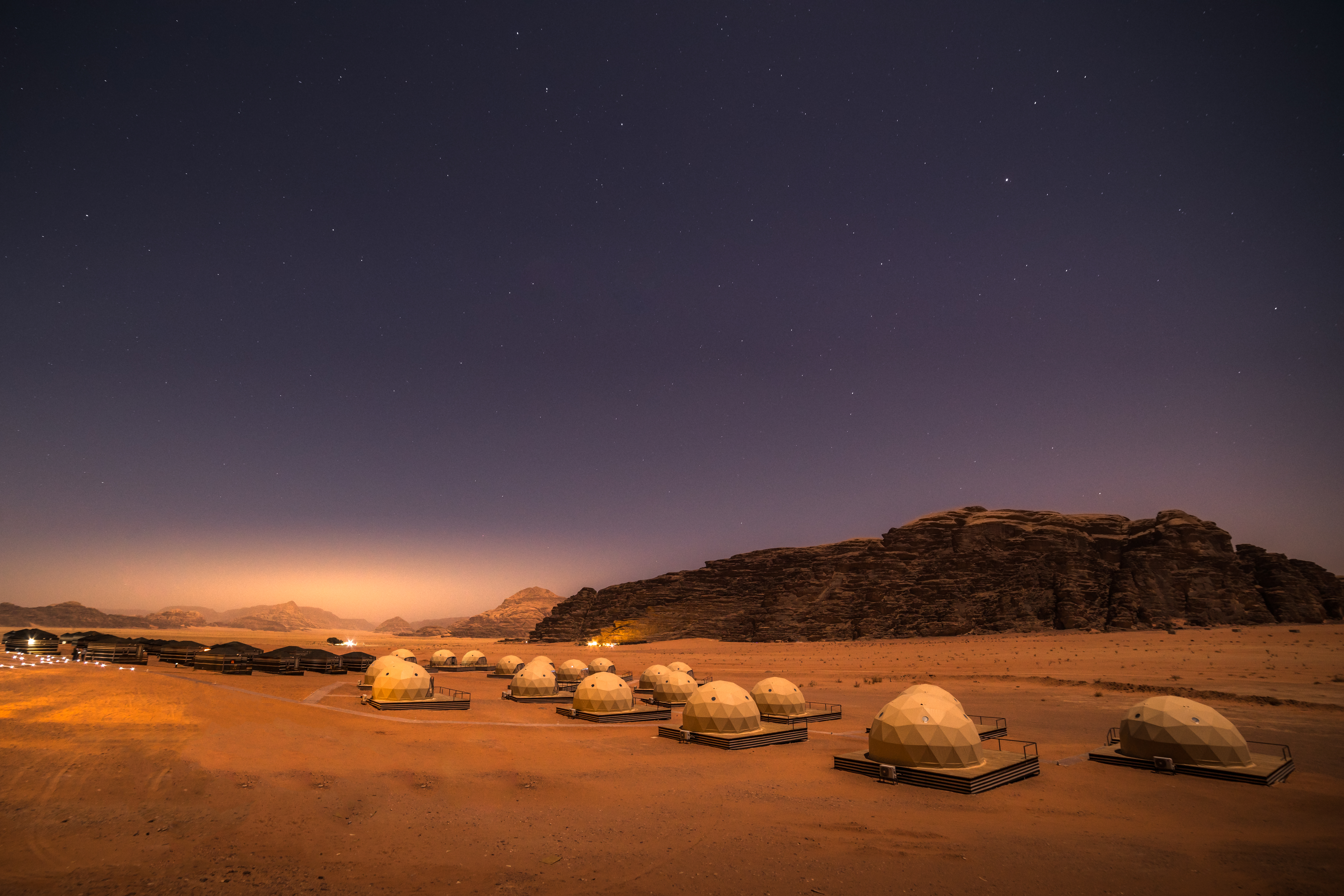 Exotic,Hotel,Accommodation,At,The,Wadi,Rum,Desert,Captured,At